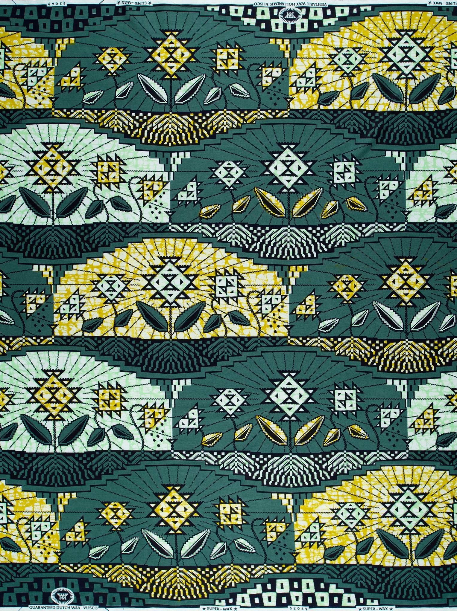 Dark green fabric pattern stylized super-wax vls2069.012