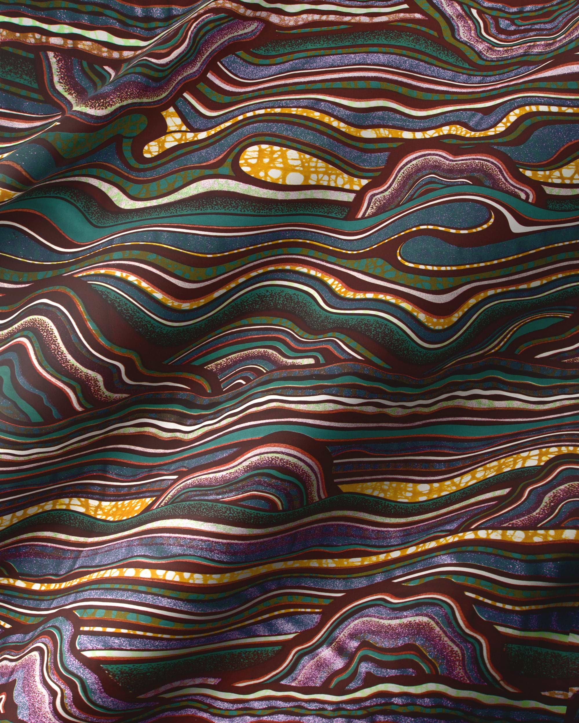Richly textured fabric wavy stripes grand super-wax vls2250.010