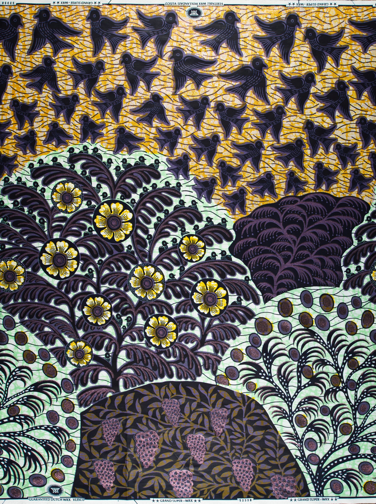 Grand Super-Wax | VLS2358.004 | Orné de Lilas-Cuivre Pailleté