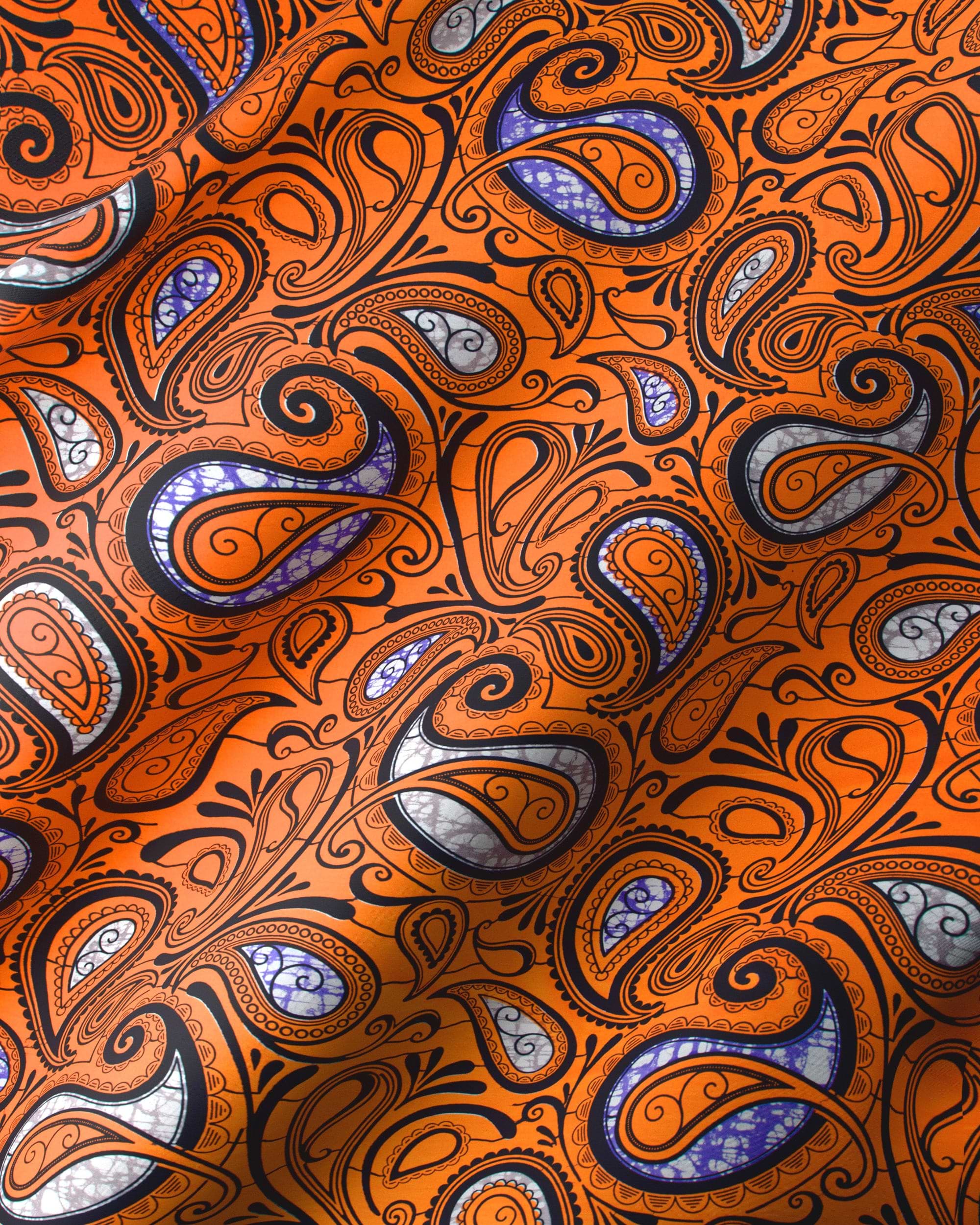 Vibrant orange fabric bold intricate super-wax vls2681.019