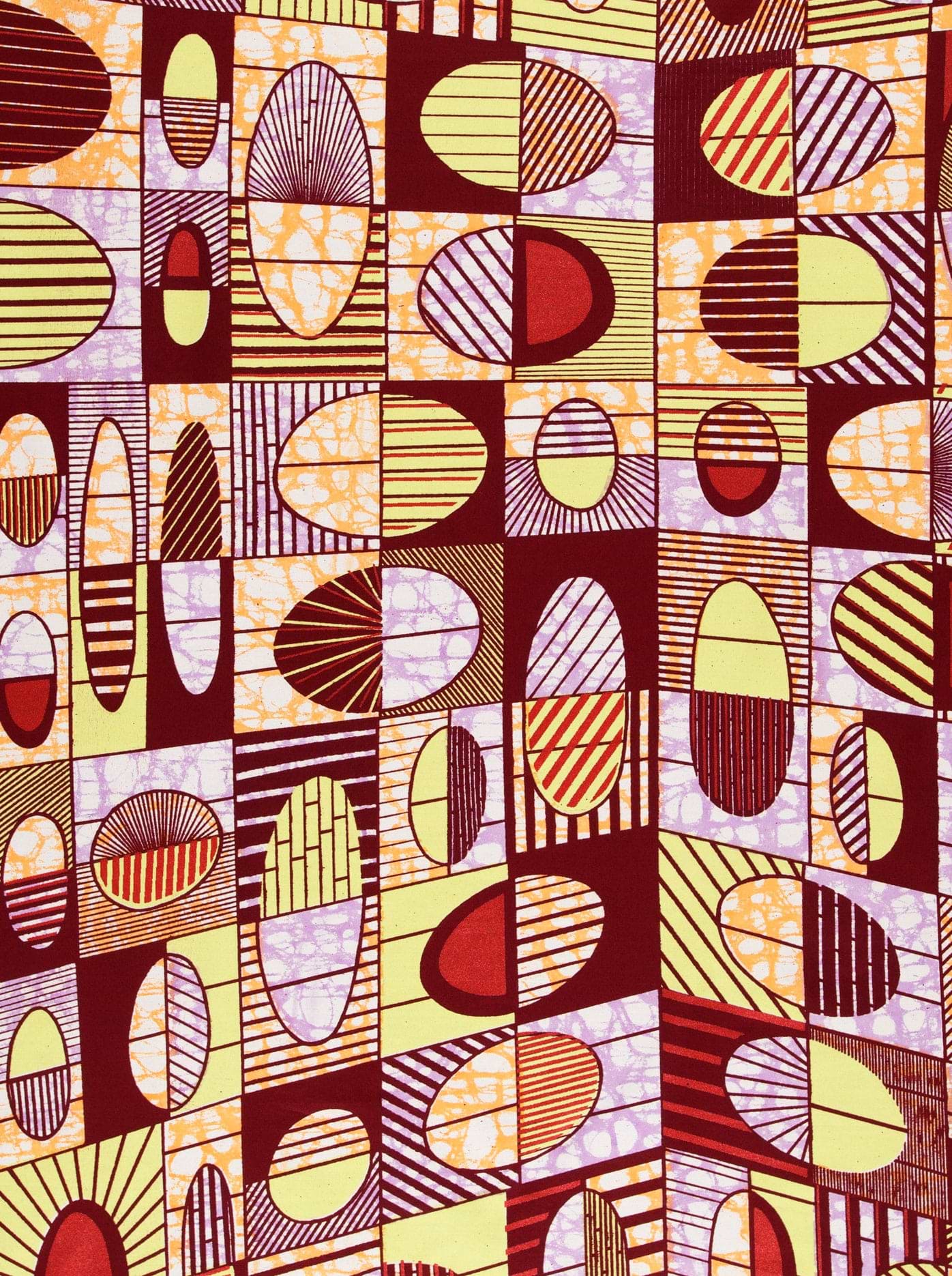 Vibrant geometric-patterned fabric bold ovals super-wax vls2764.007