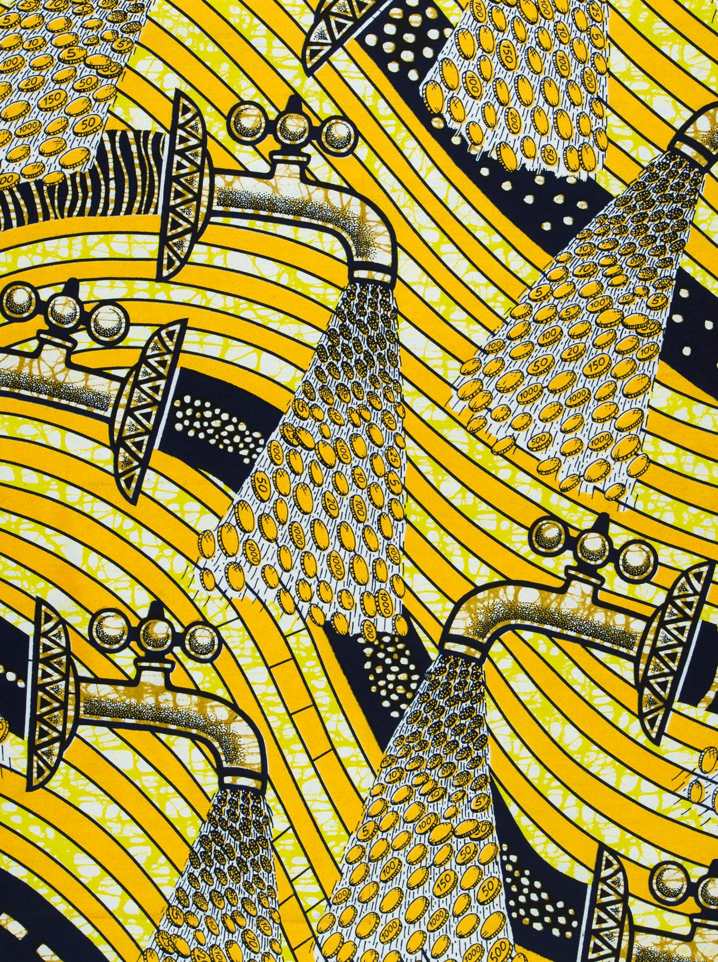 Yellow black faucet pattern super-wax vls3071.012