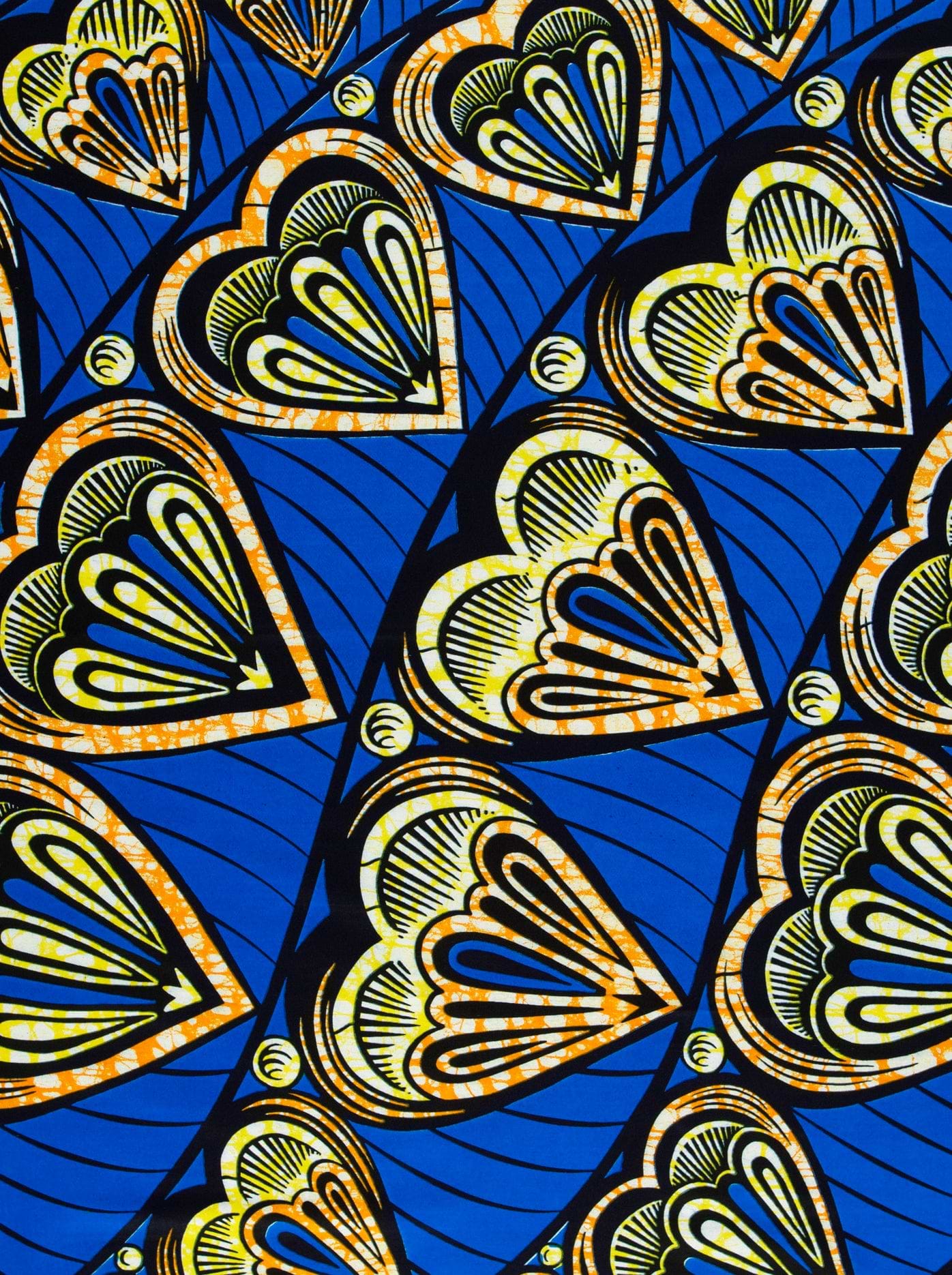 Vibrant blue african print fabric super-wax vls3258.001