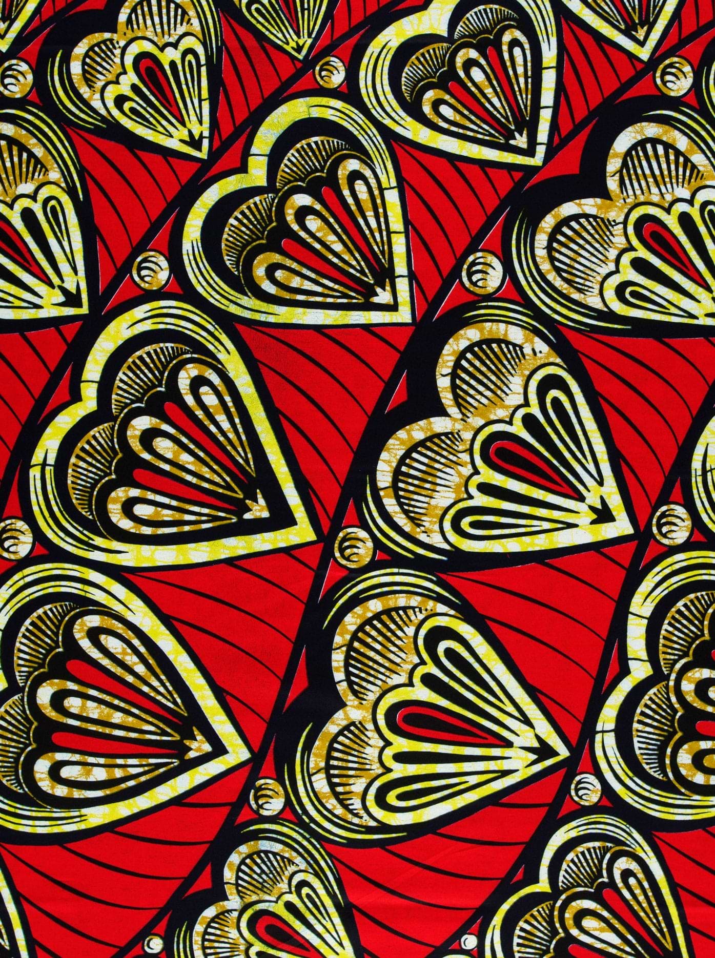 Vibrant red african print fabric super-wax vls3258.011