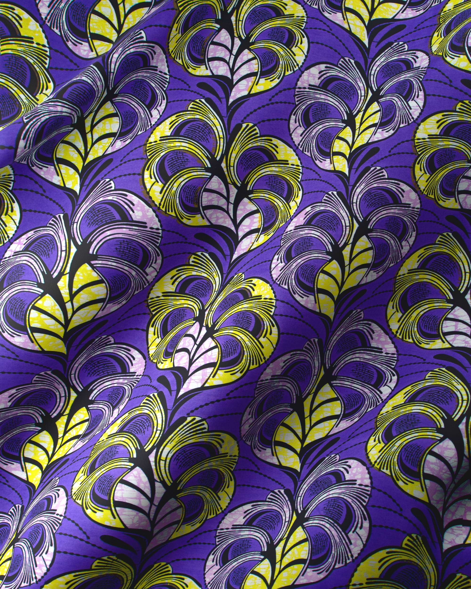 Vibrant purple fabric bold yellow super-wax vls3520.003