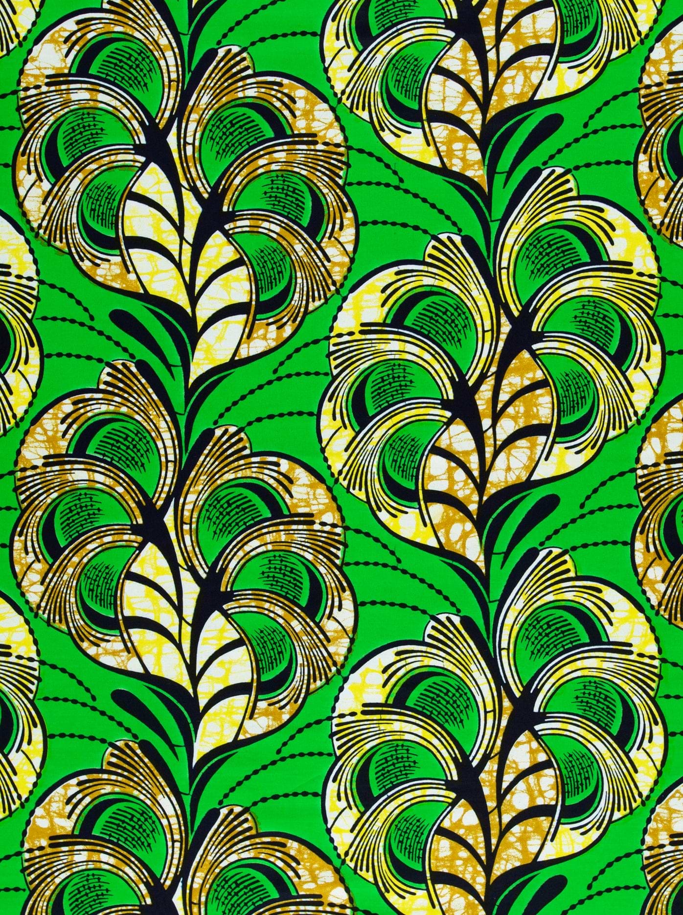 Vibrant green fabric bold patterns super-wax vls3520.006