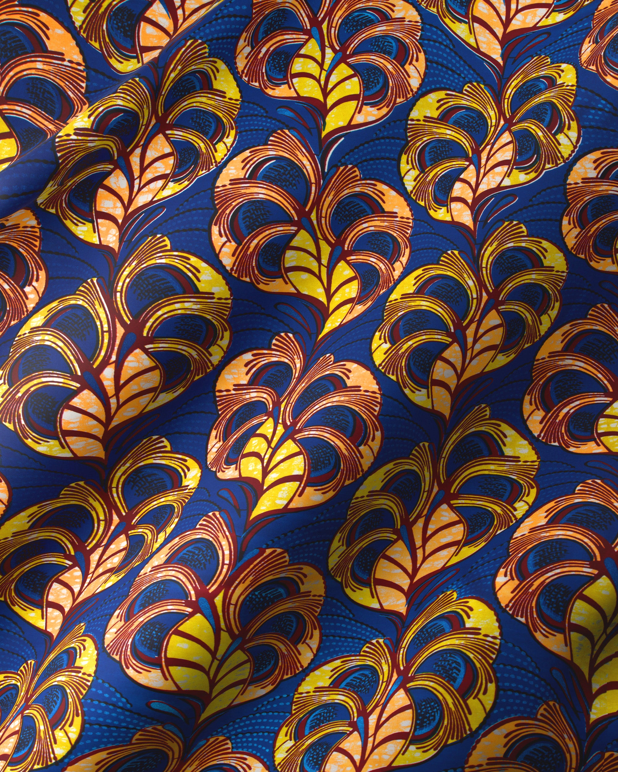 Vibrant blue fabric bold pattern super-wax vls3520.010