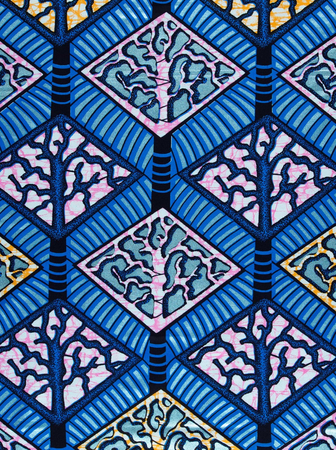 Vibrant blue pink geometric fabric super-wax vls4398.008