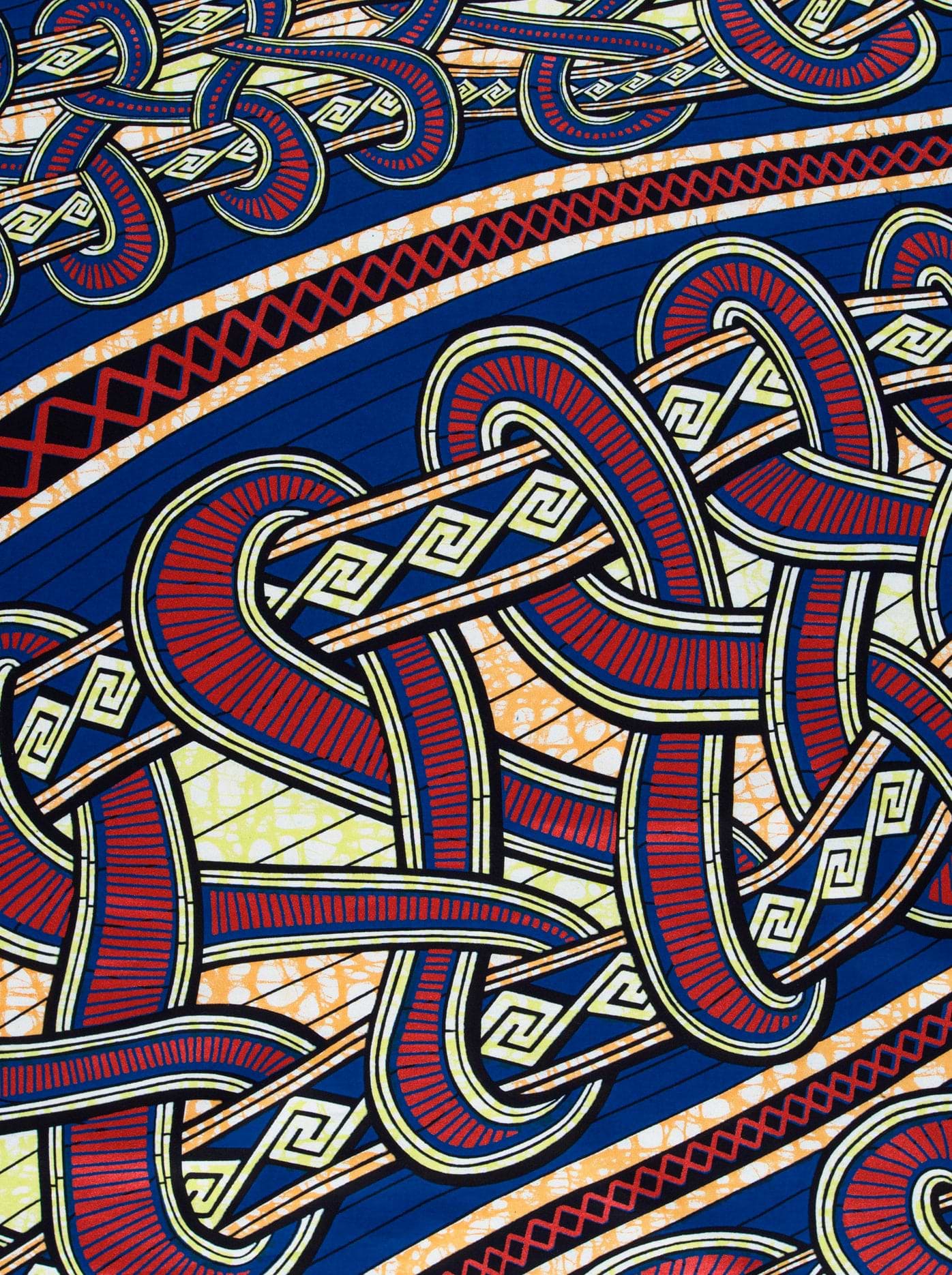 Vibrant blue african print fabric super-wax vls4959.001