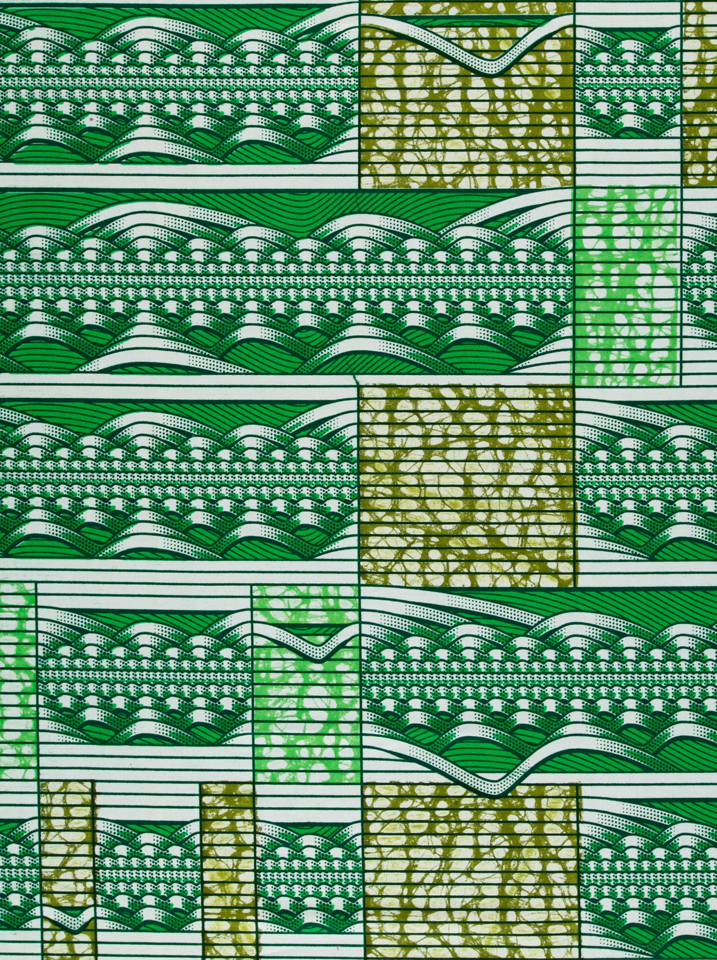Green white patterned fabric geometric super-wax vls6220.001