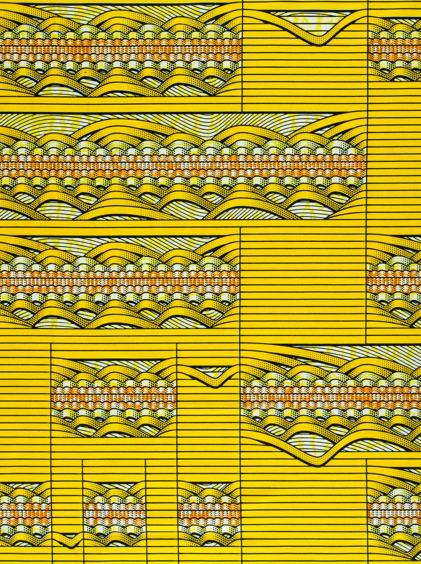 Vibrant yellow fabric bold geometric super-wax vls6220.004