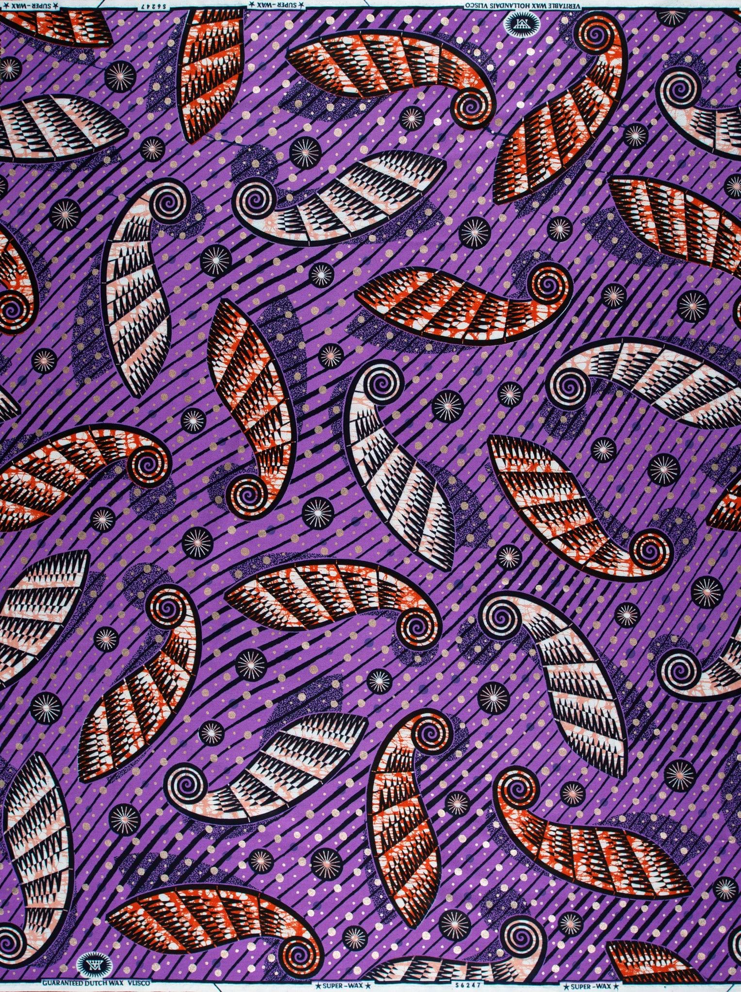 Vibrant purple african print fabric super-wax vls6247.020