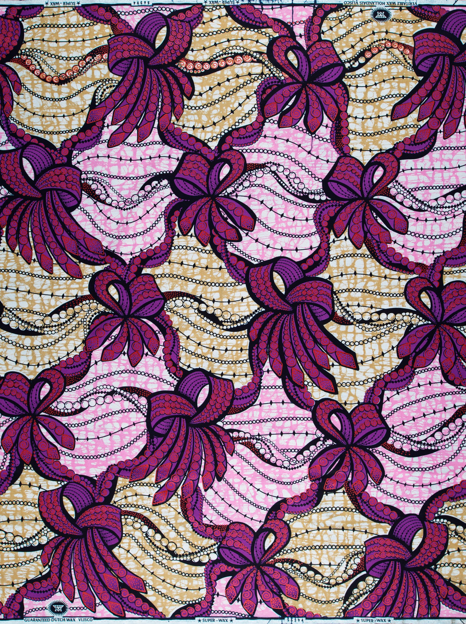 Vibrant purple pink african print super-wax vls6394.025