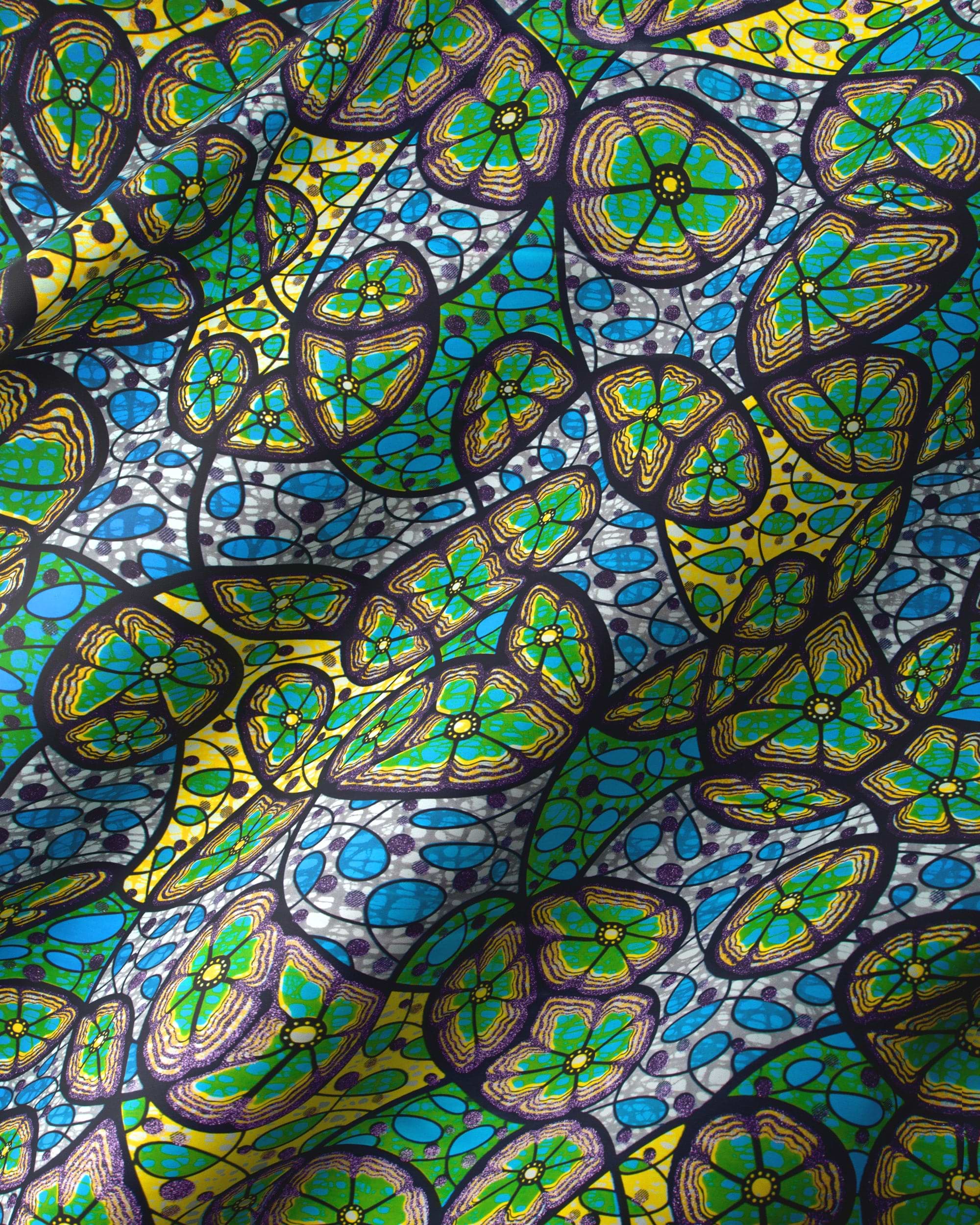 Colorful floral patterned fabric grand super-wax vls6635.009