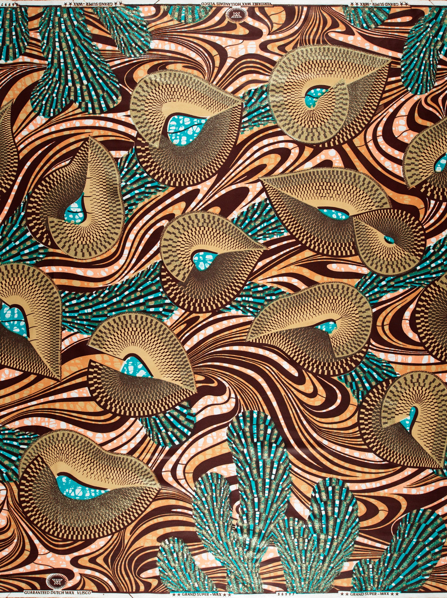 Vibrant african print fabric bold grand super-wax vls6997.007