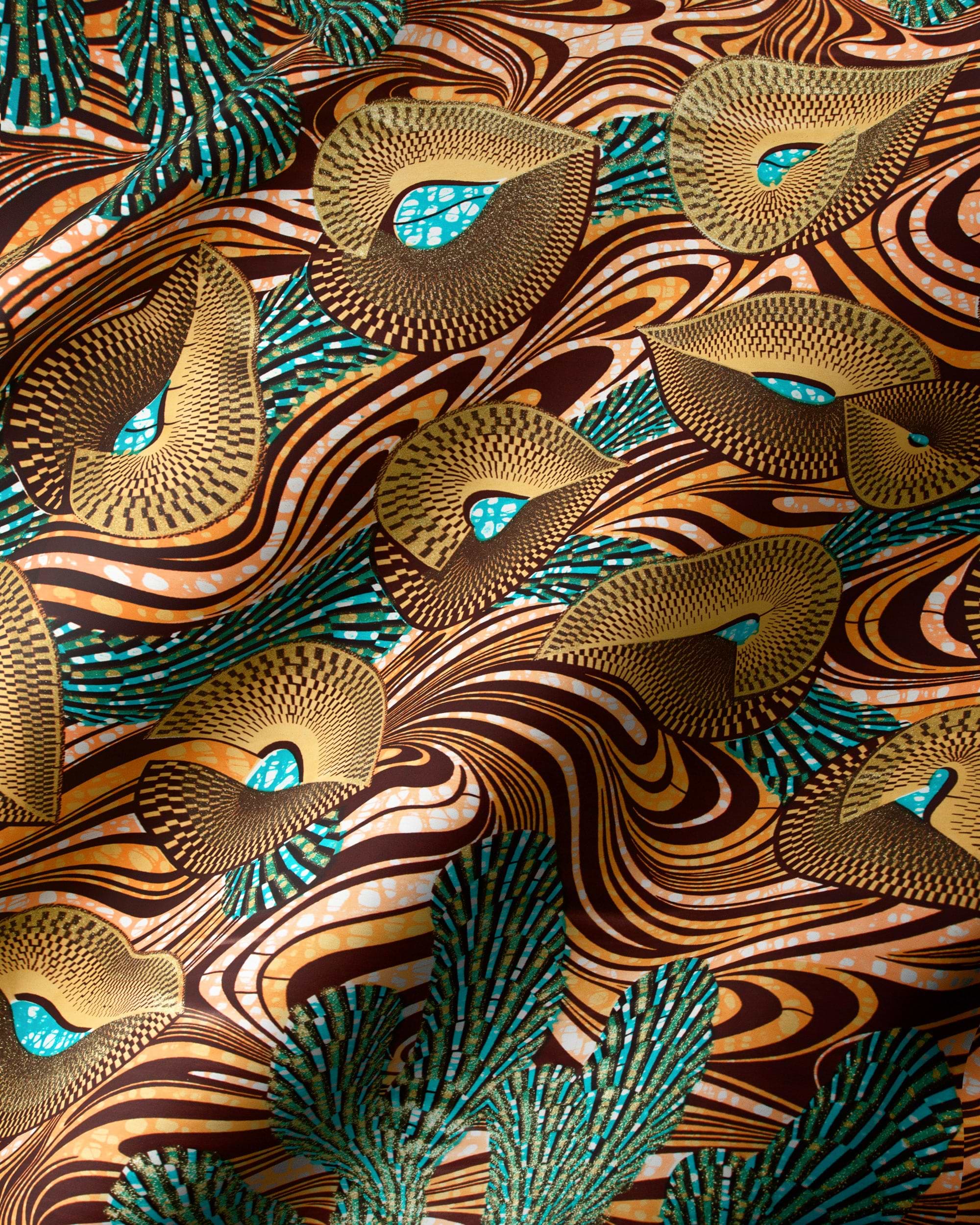Vibrant african print fabric bold grand super-wax vls6997.007
