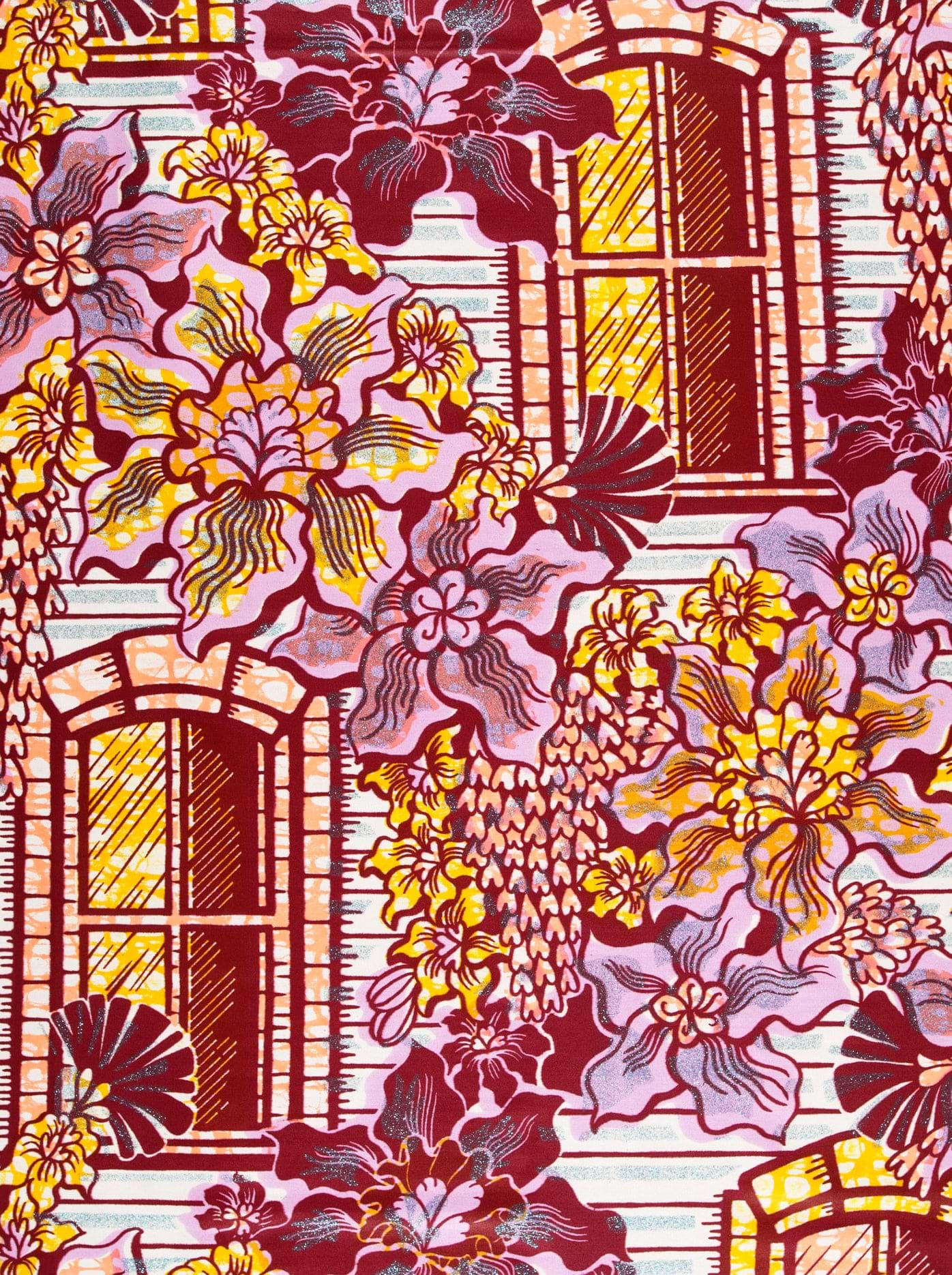 Vibrant floral wallpaper bold yellow grand super-wax vls7072.004