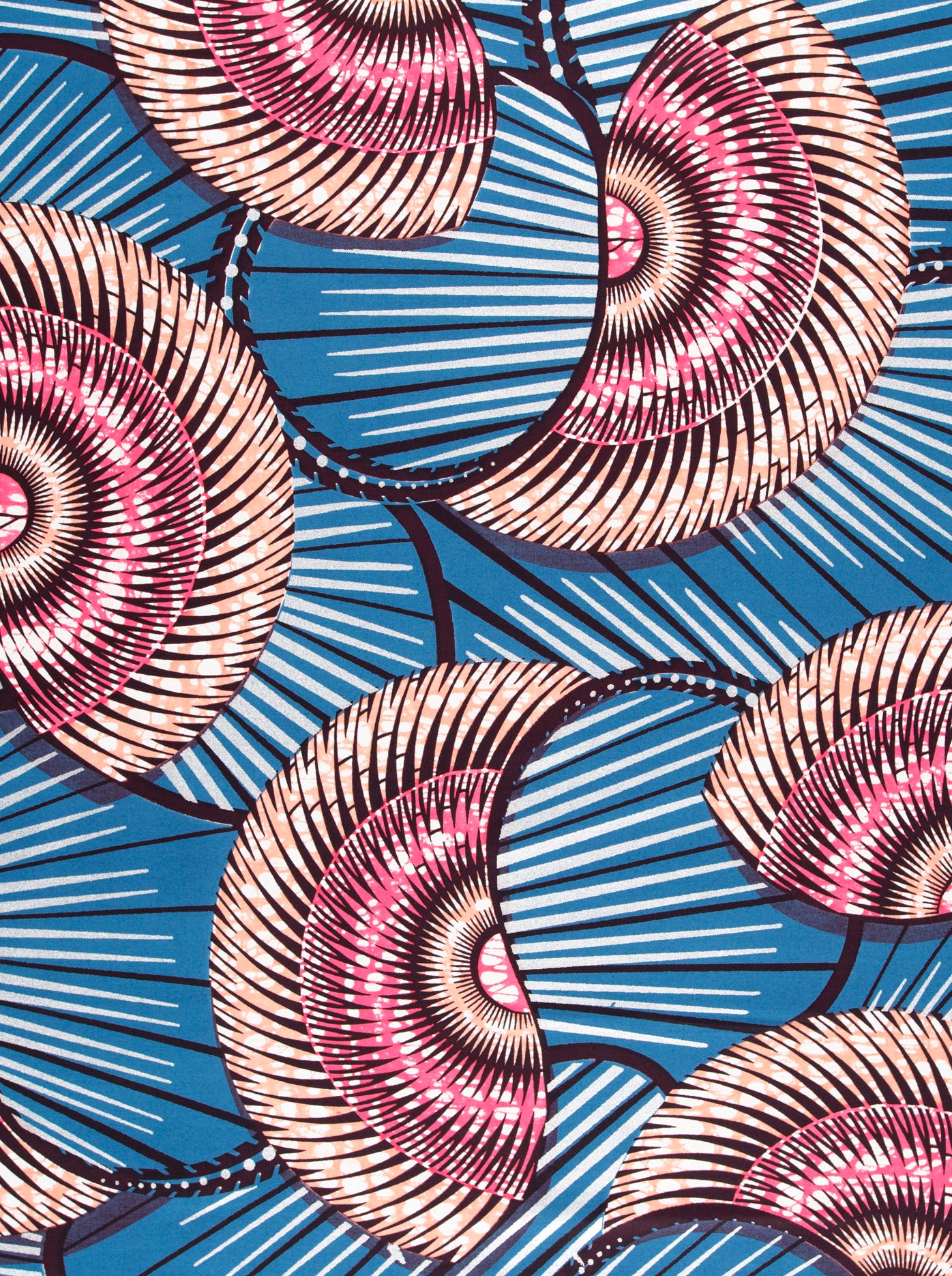 Vibrant blue fabric bold spiral super-wax vls7254.003