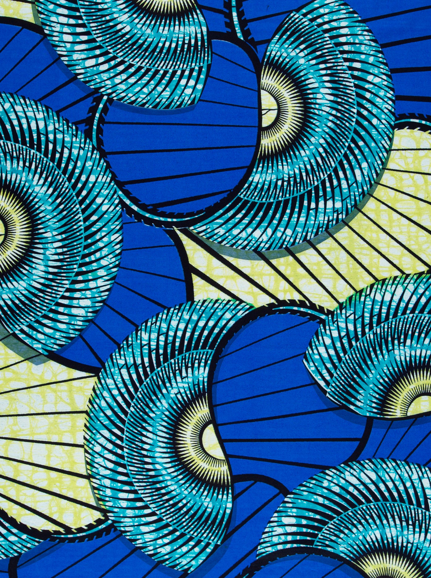 Vibrant blue teal circular patterns super-wax vls7254.005