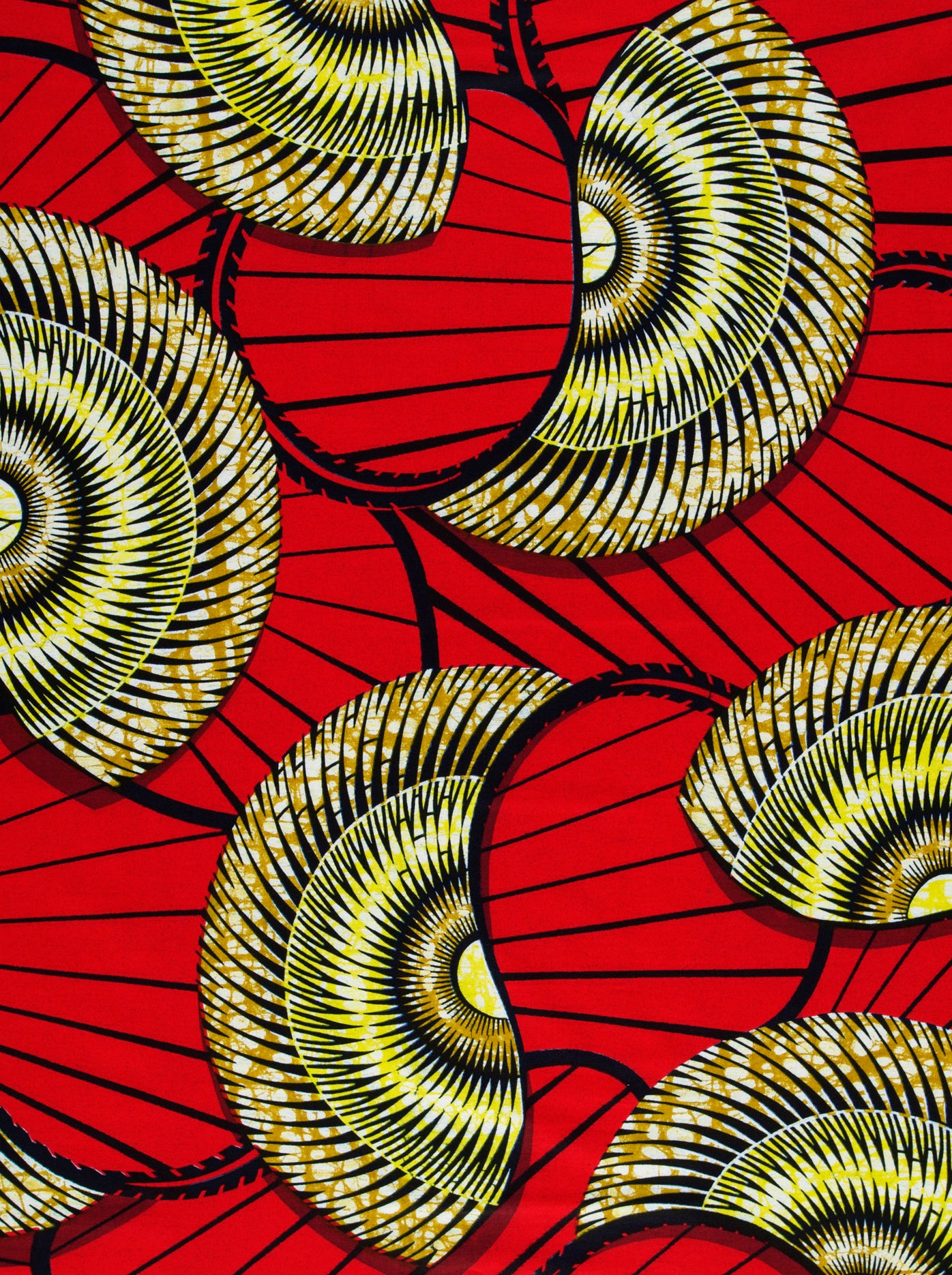 Vibrant red fabric bold spiral super-wax vls7254.006