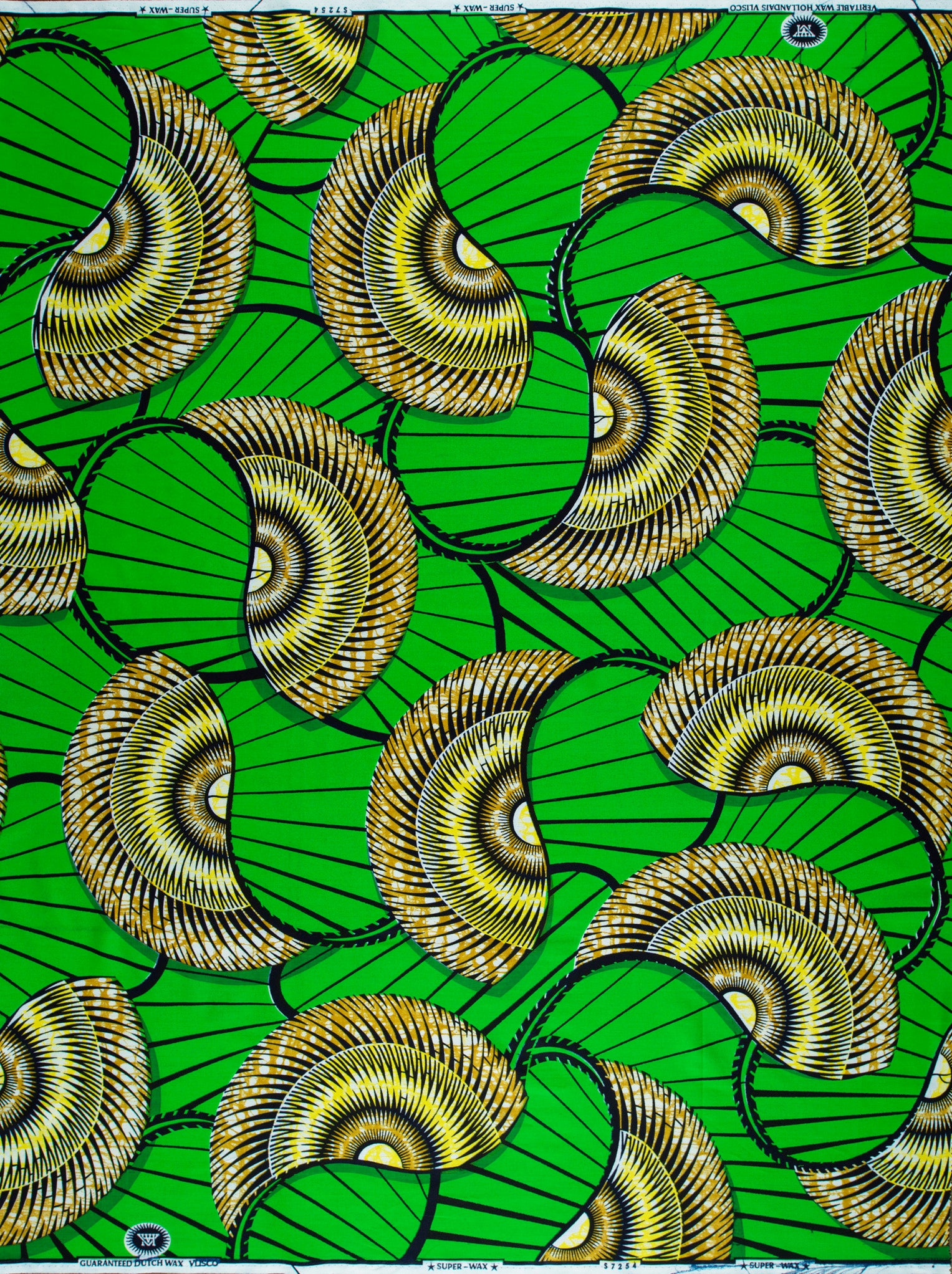 Vibrant green fabric bold circular super-wax vls7254.012