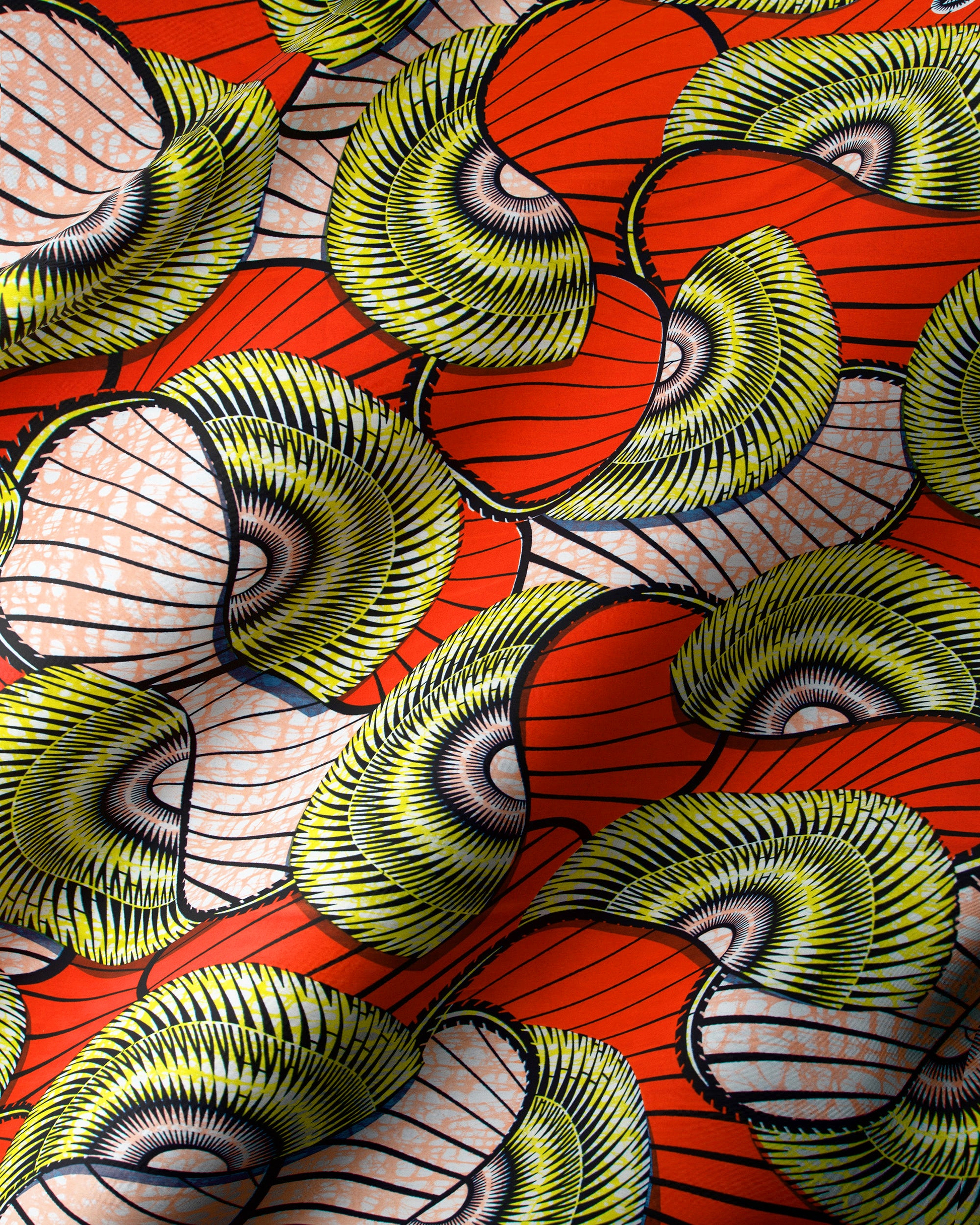Vibrant red lime green cream-colored super-wax vls7254.013