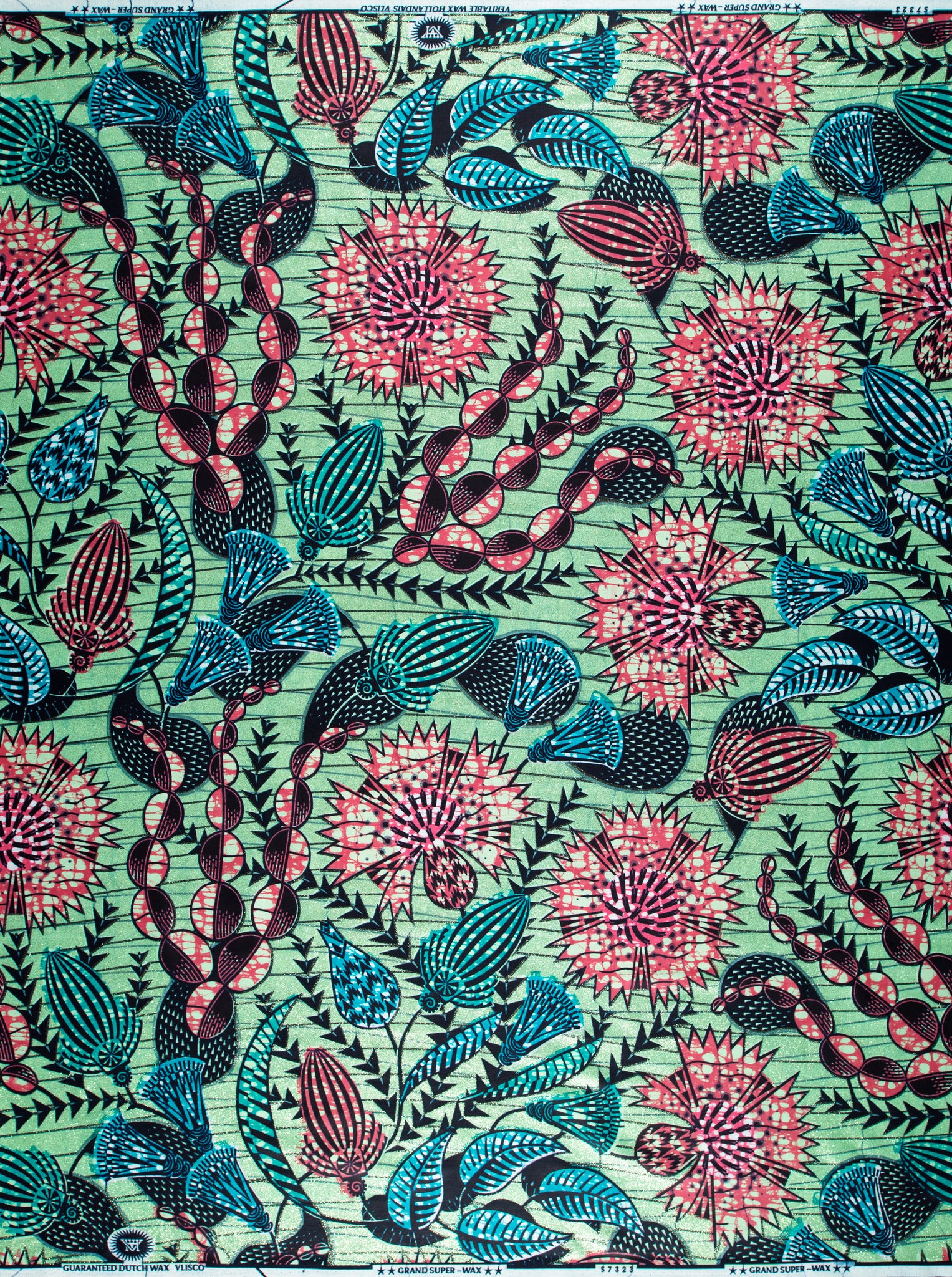 Grand Super-Wax | VLS7323.004 | Orné de Vert Pailleté Clair