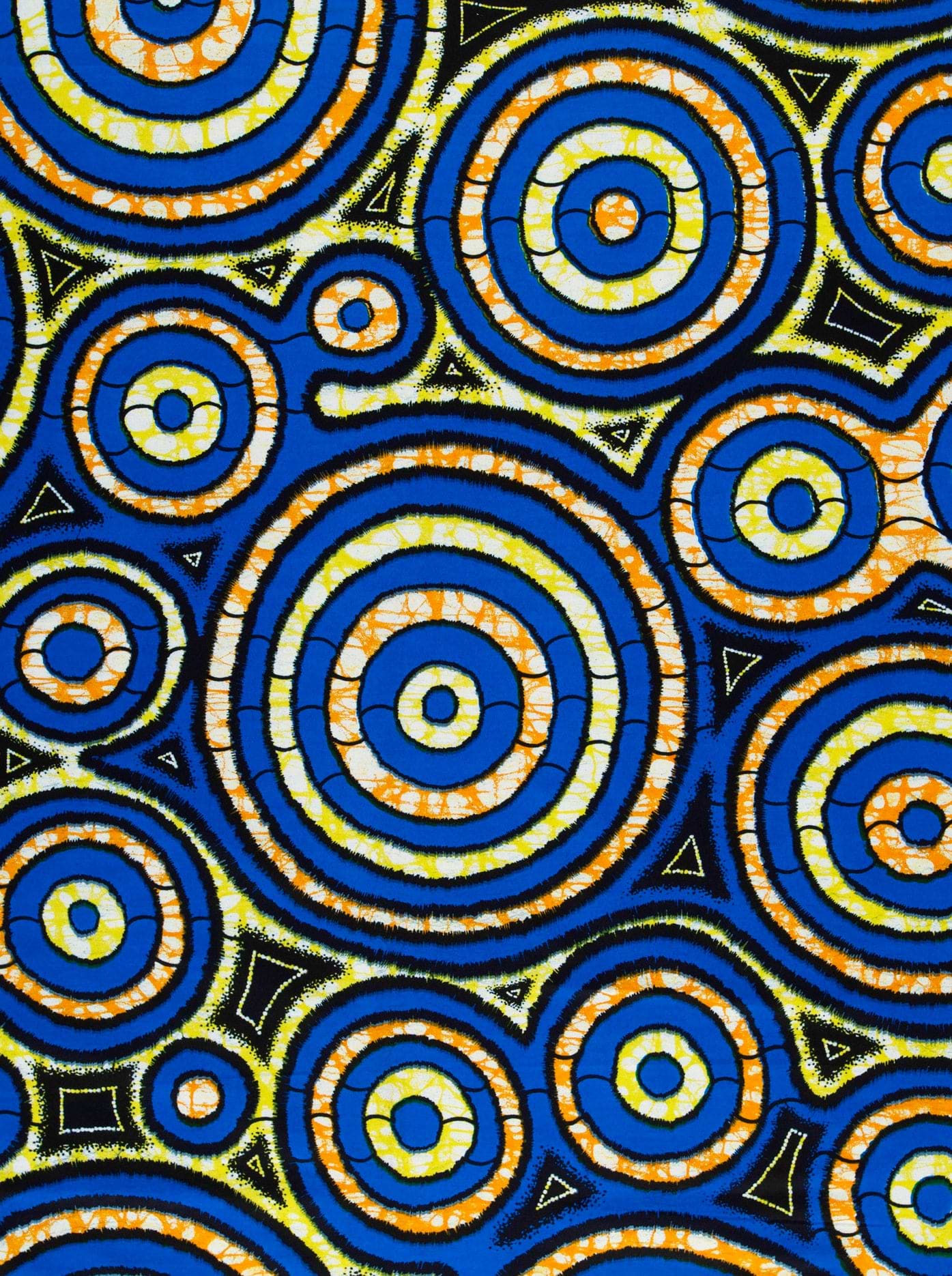 Vibrant blue yellow orange concentric super-wax vls7336.015