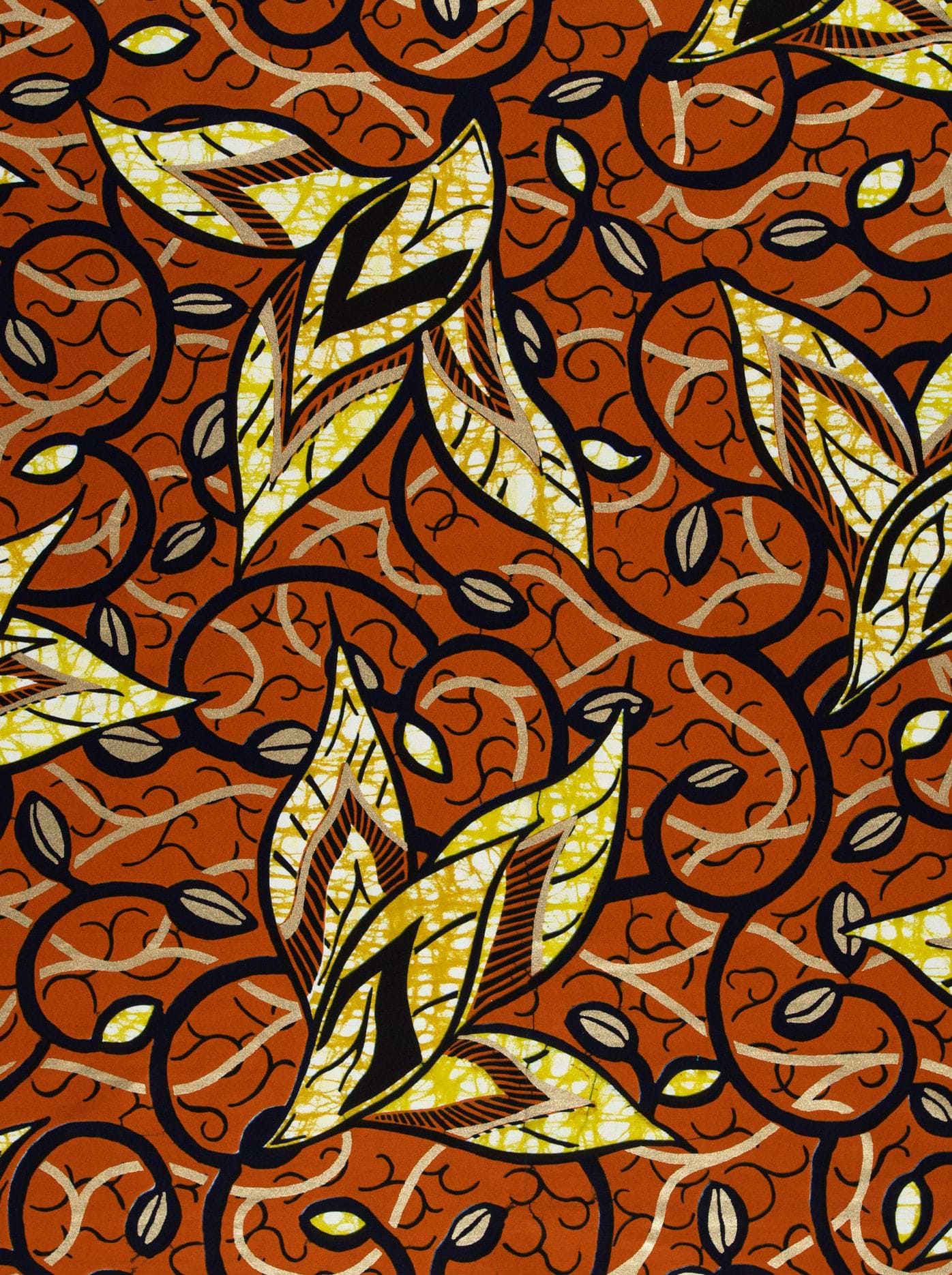 Vibrant orange fabric adorned intricate super-wax vls7382.013