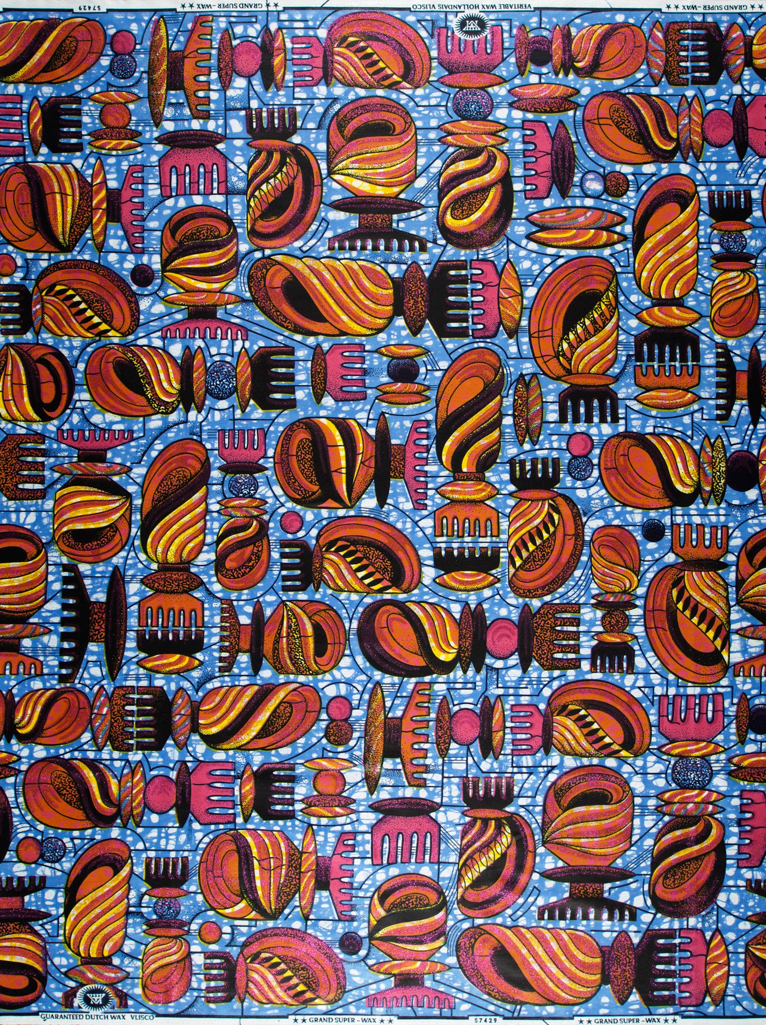 Vibrant orange red pink abstract grand super-wax vls7429.002