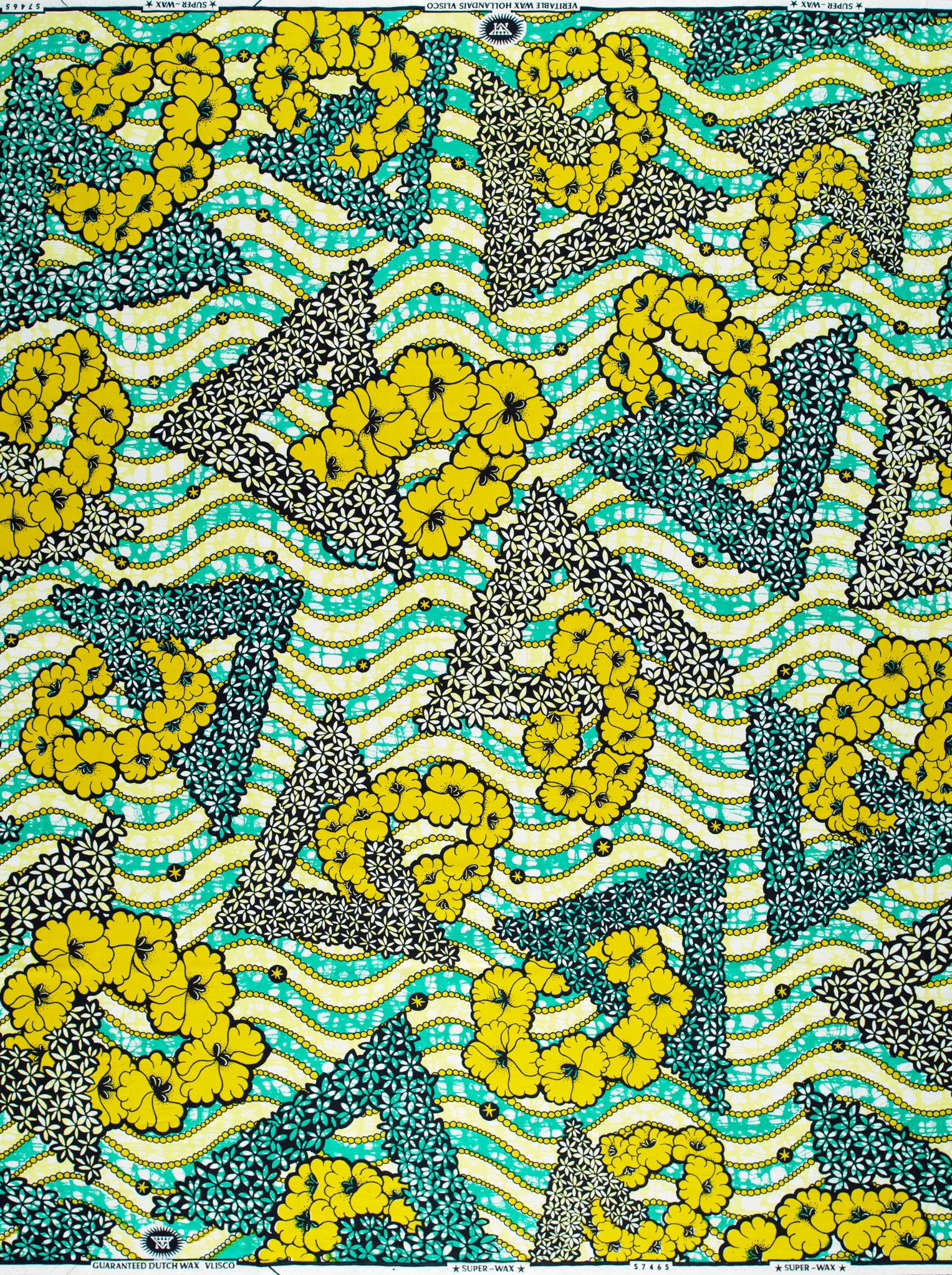 Vibrant yellow hibiscus flowers bold super-wax vls7465.002