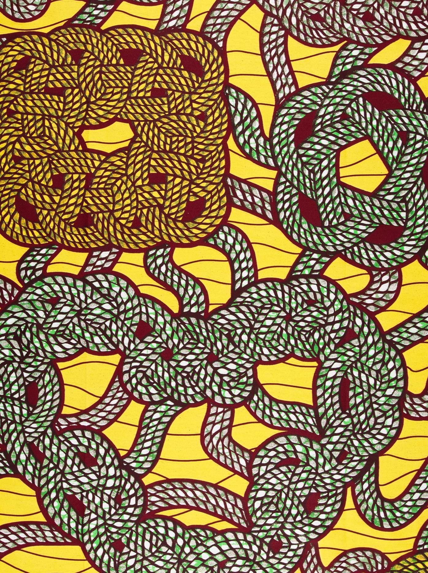 Yellow fabric rope pattern grand super-wax vls7728.006
