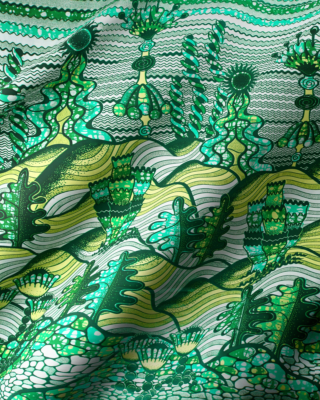 Grand Super-Wax | VLS7857.005 | Green Glitter Embellished – Vlisco