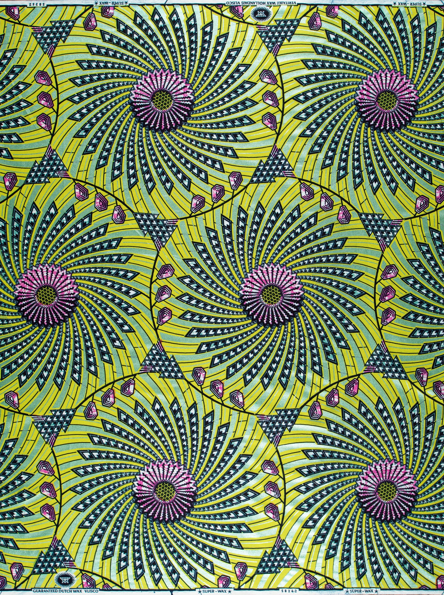 Vibrant yellow fabric bold purple super-wax vls8262.024
