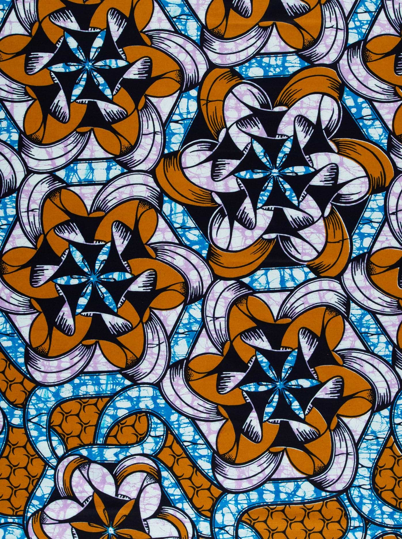 Vibrant orange black blue geometric super-wax vls8270.003