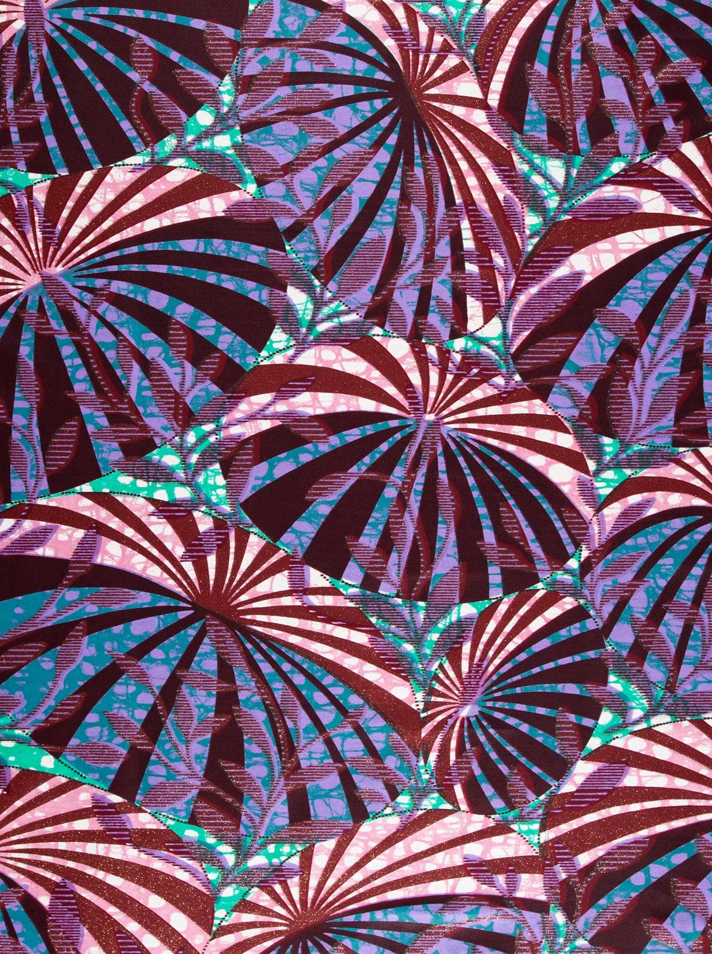 Vibrant patterned fabric bold fan-shaped grand super-wax vls8722.003