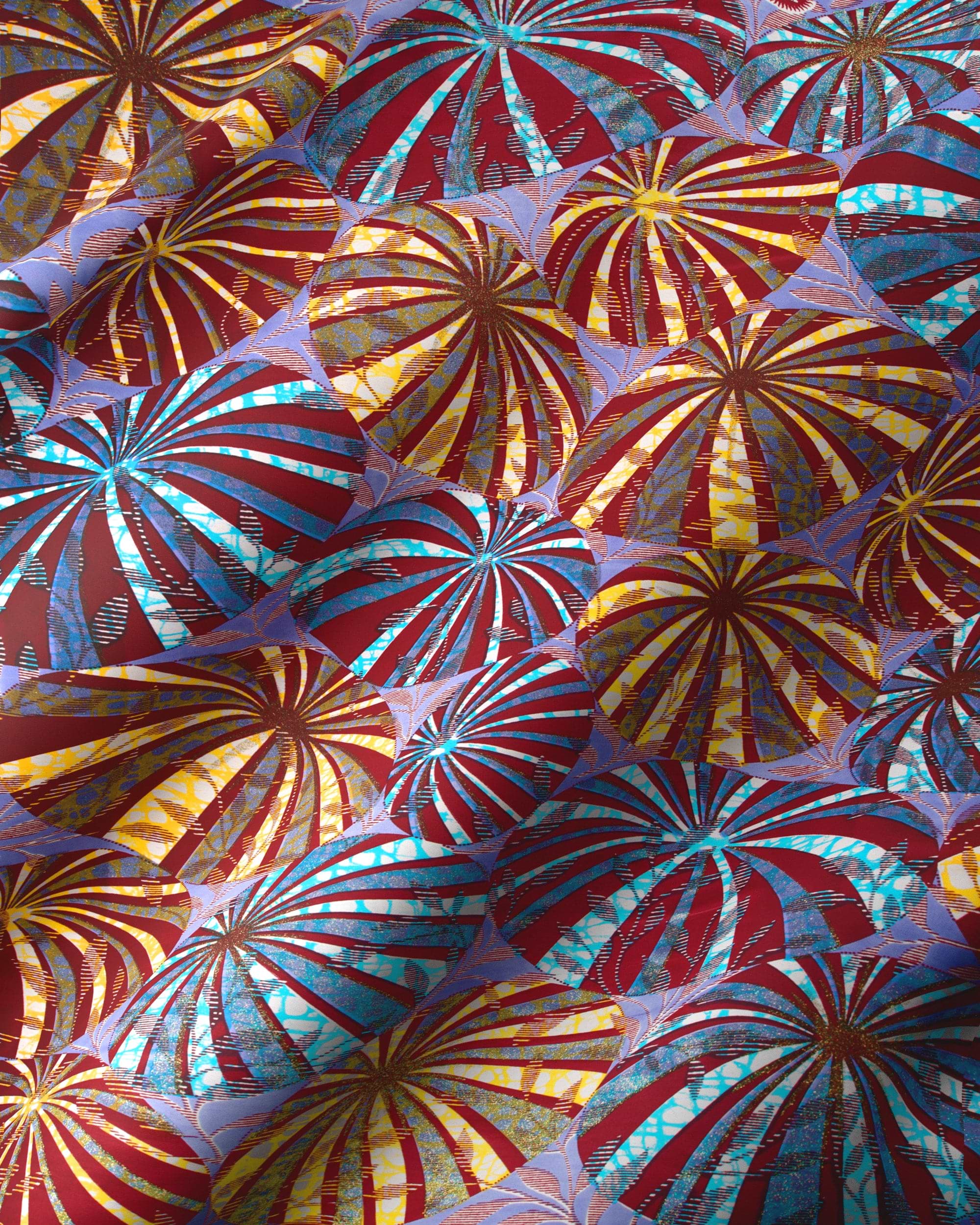 Vibrant patterned fabric bold radial grand super-wax vls8722.006