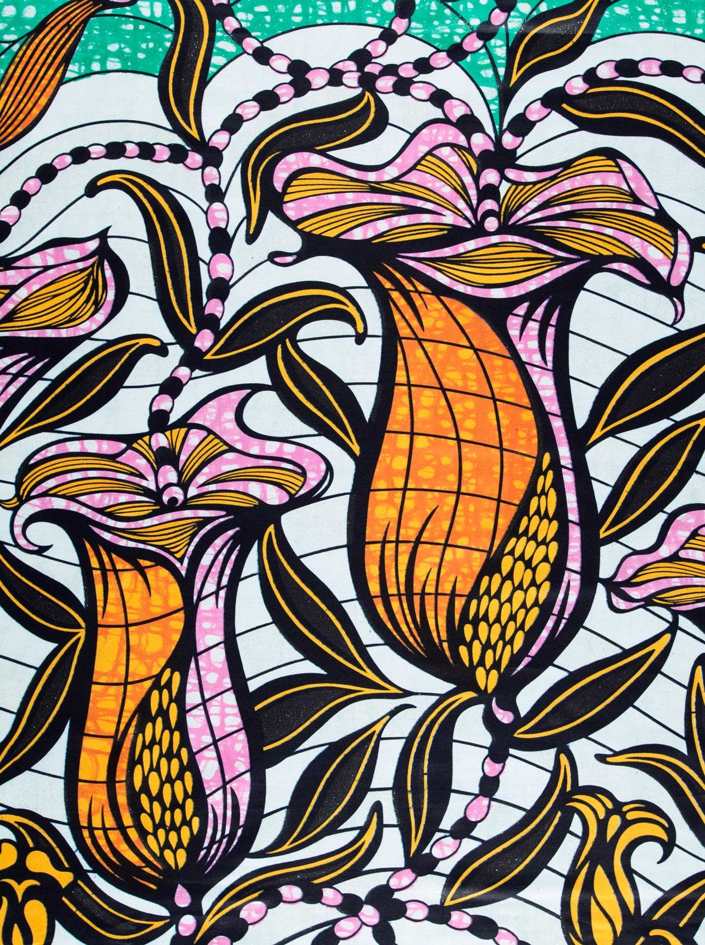 Vibrant african print fabric stylized grand super-wax vls9099.003