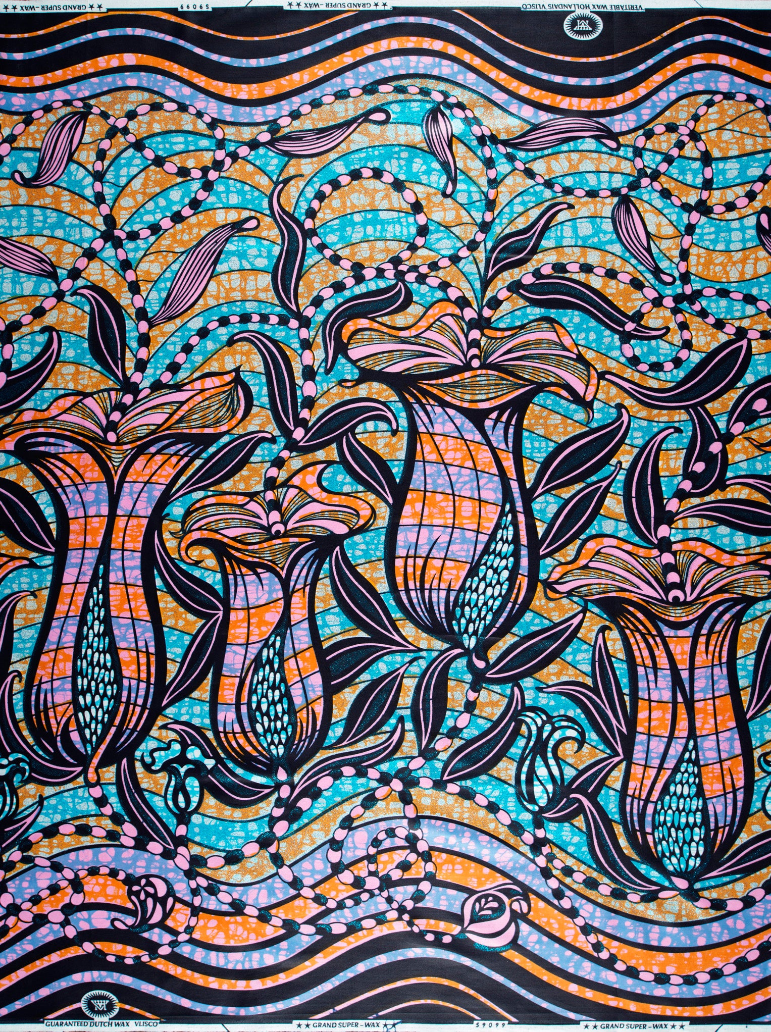 Vibrant african print fabric stylized grand super-wax vls9099.006