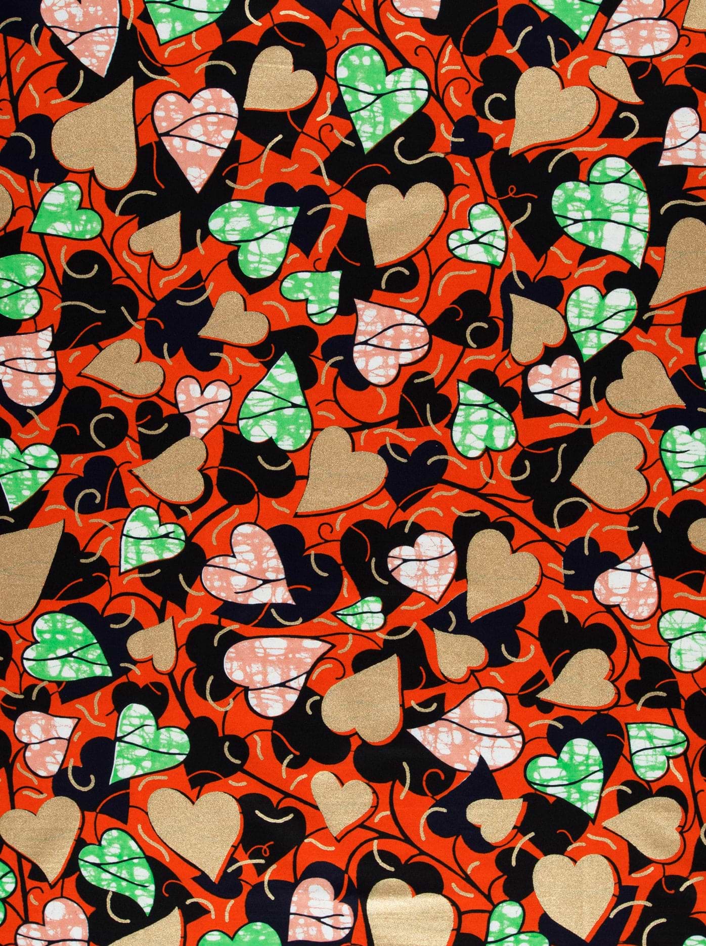 Vibrant orange fabric adorned lively super-wax vls9187.018