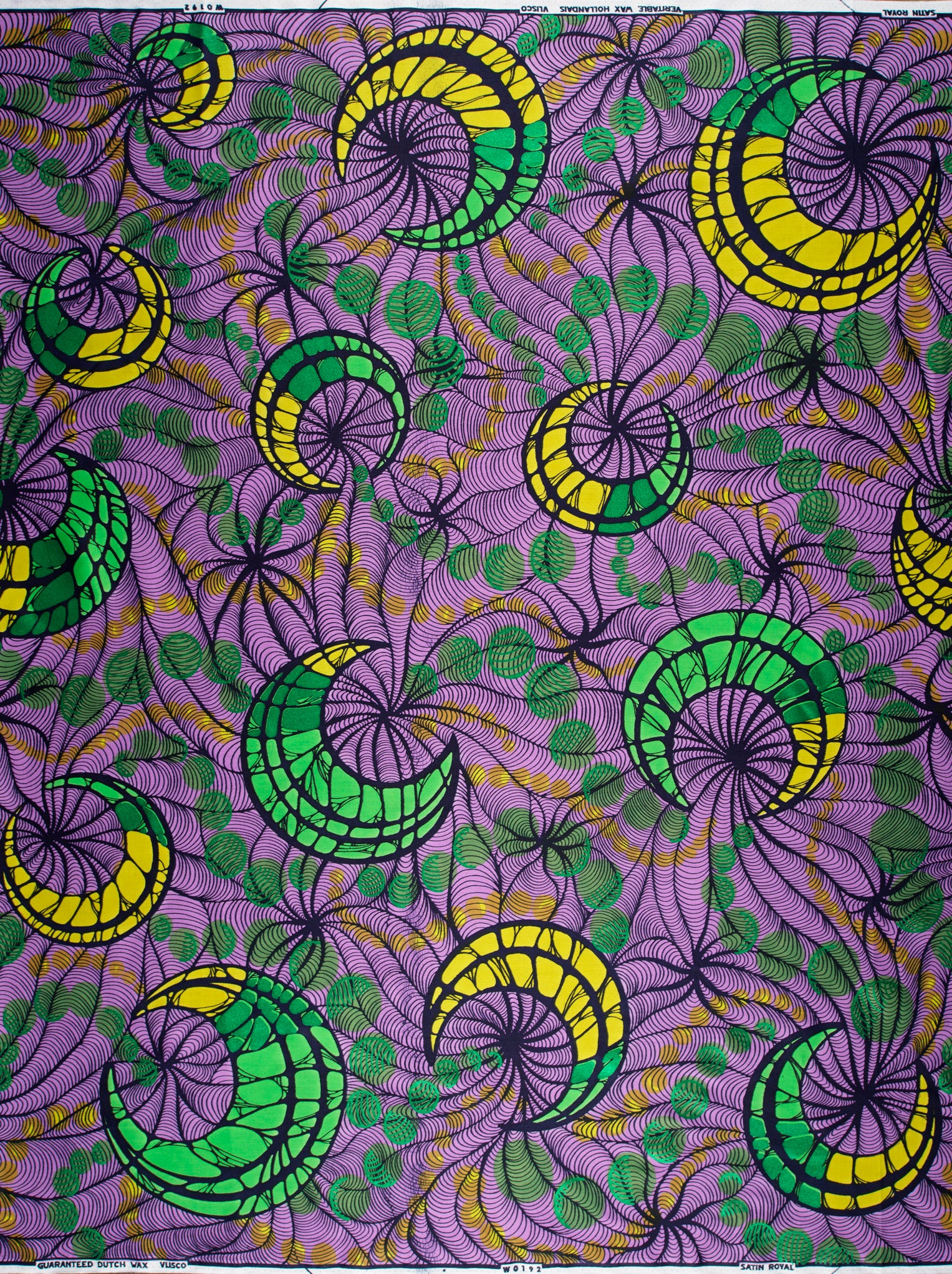 Vibrant purple african print fabric satin royal vlw0192.003