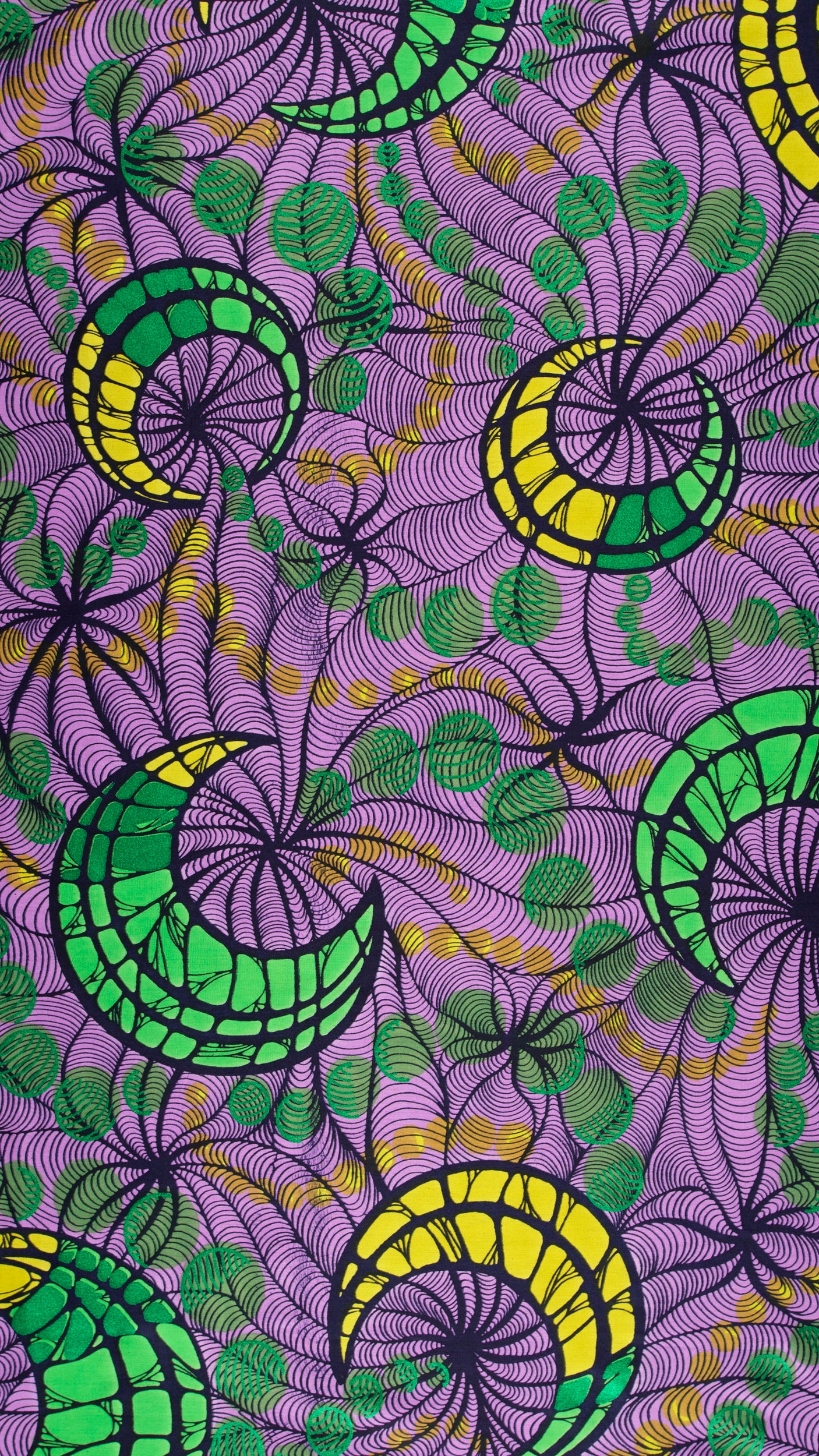 Vibrant purple african print fabric satin royal vlw0192.003