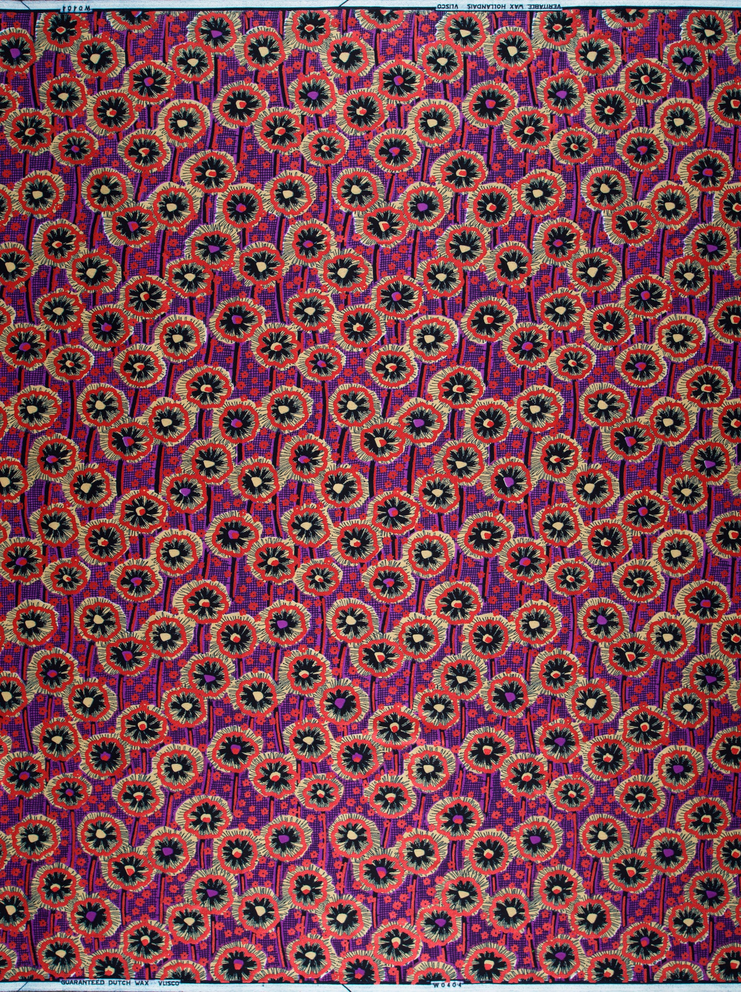 Vibrant purple fabric pattern bold wax hollandais vlw0404.018