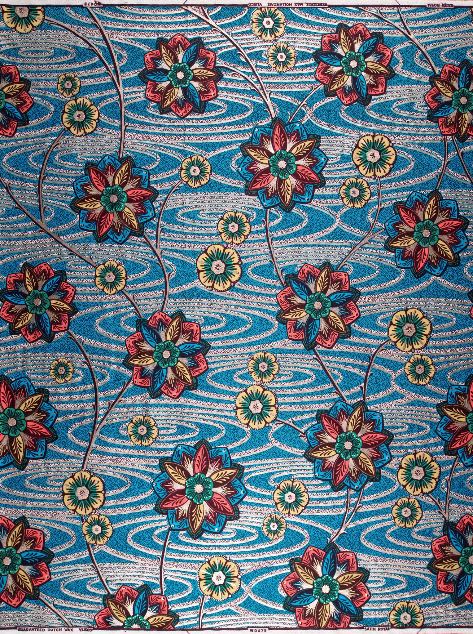 Vibrant blue fabric pattern colorful satin royal vlw0478.005