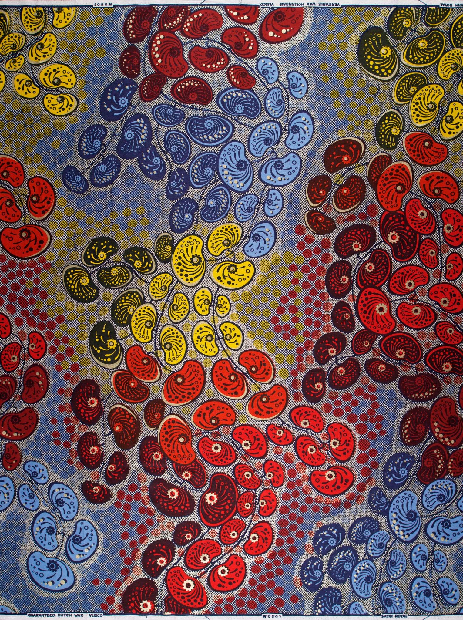 Vibrant patterned african print fabric satin royal vlw0501.002