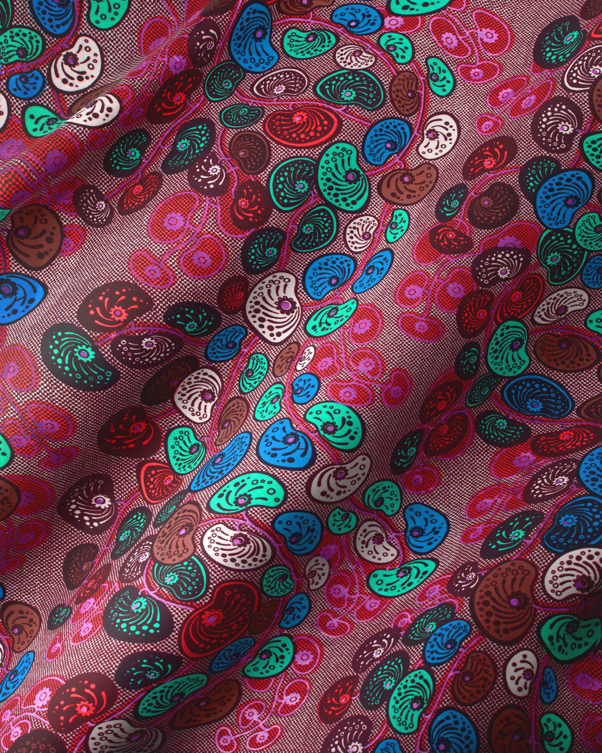 Vibrant textured fabric dense pattern satin royal vlw0501.010