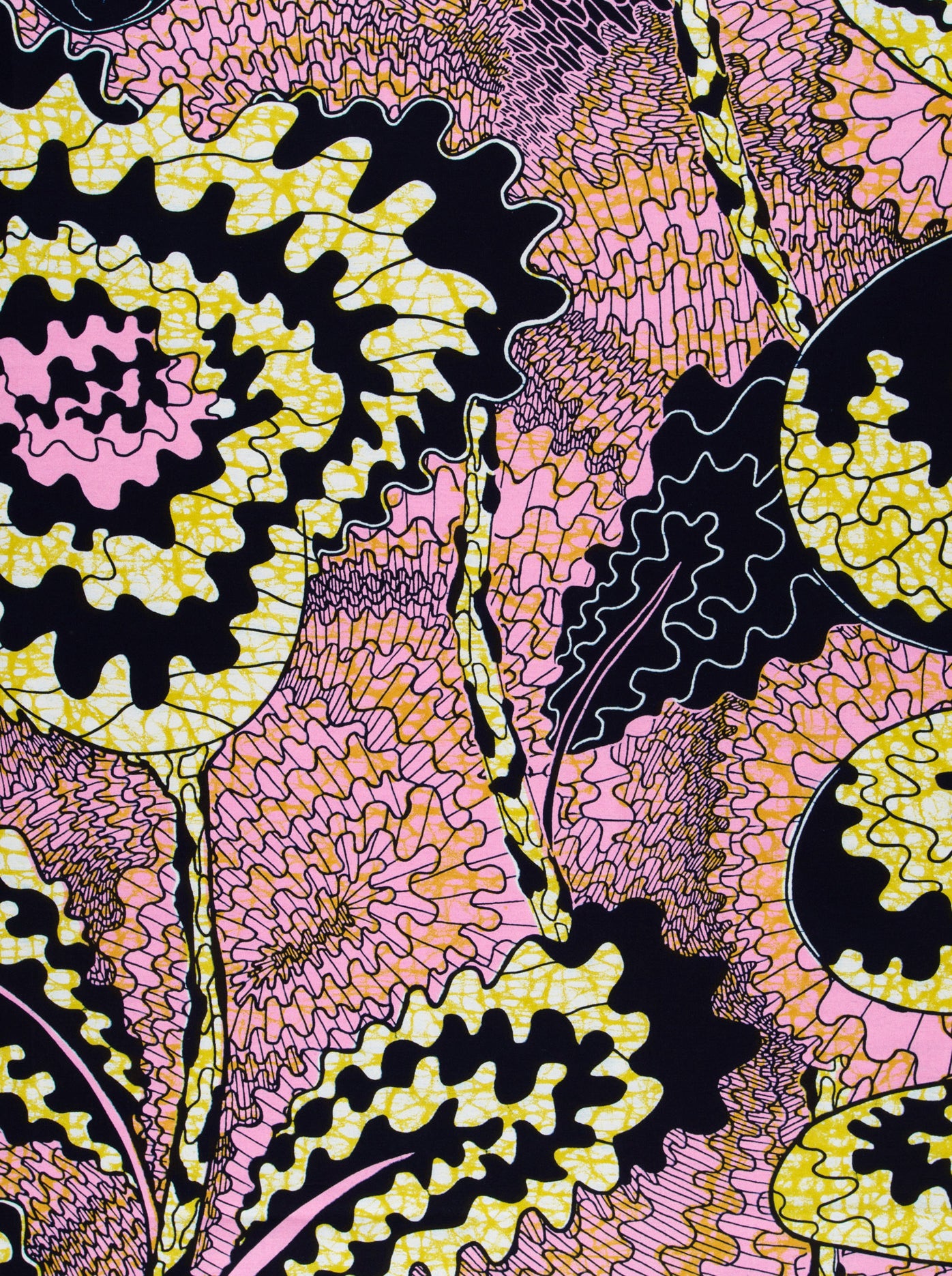 Vibrant abstract floral fabric bold wax hollandais vlw1827.001