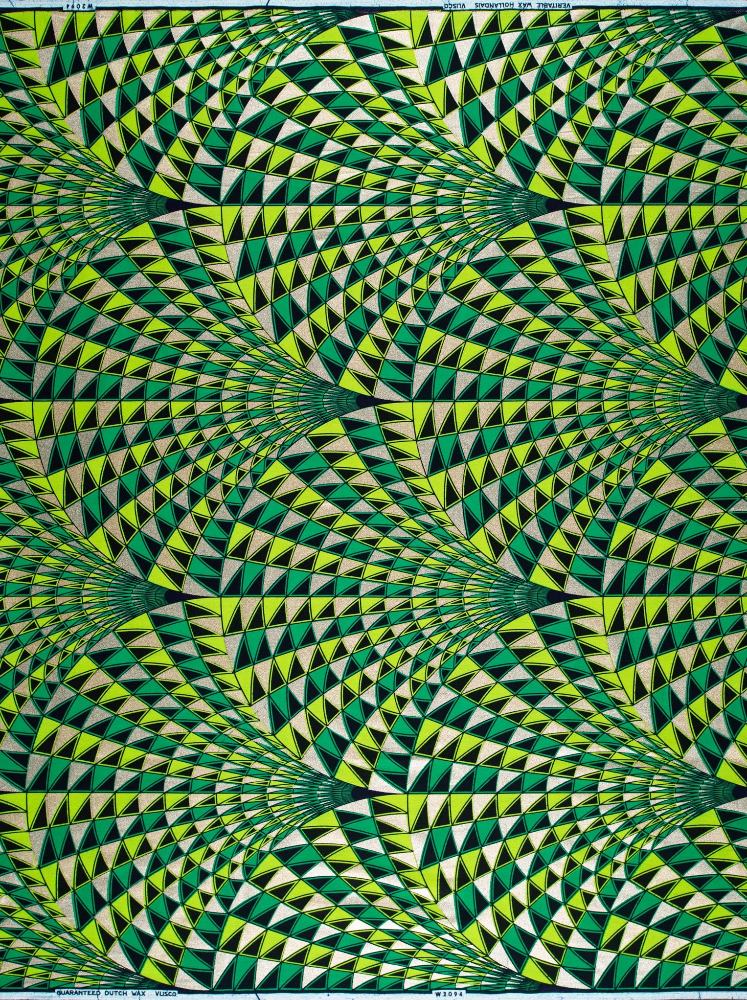 Vibrant green lime geometric patterned wax hollandais vlw2094.026