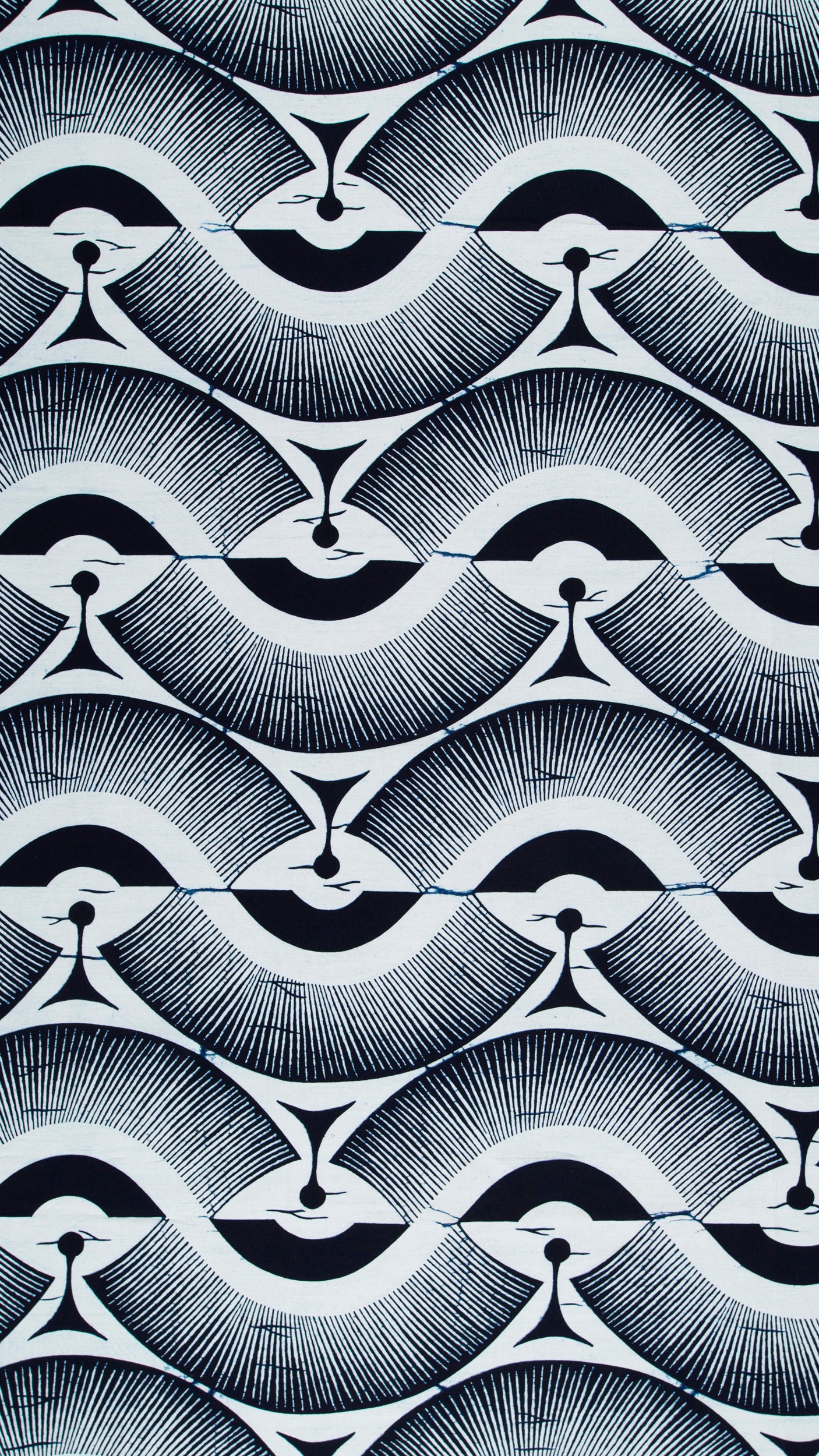 Black white geometric patterned fabric wax hollandais vlw2975.013