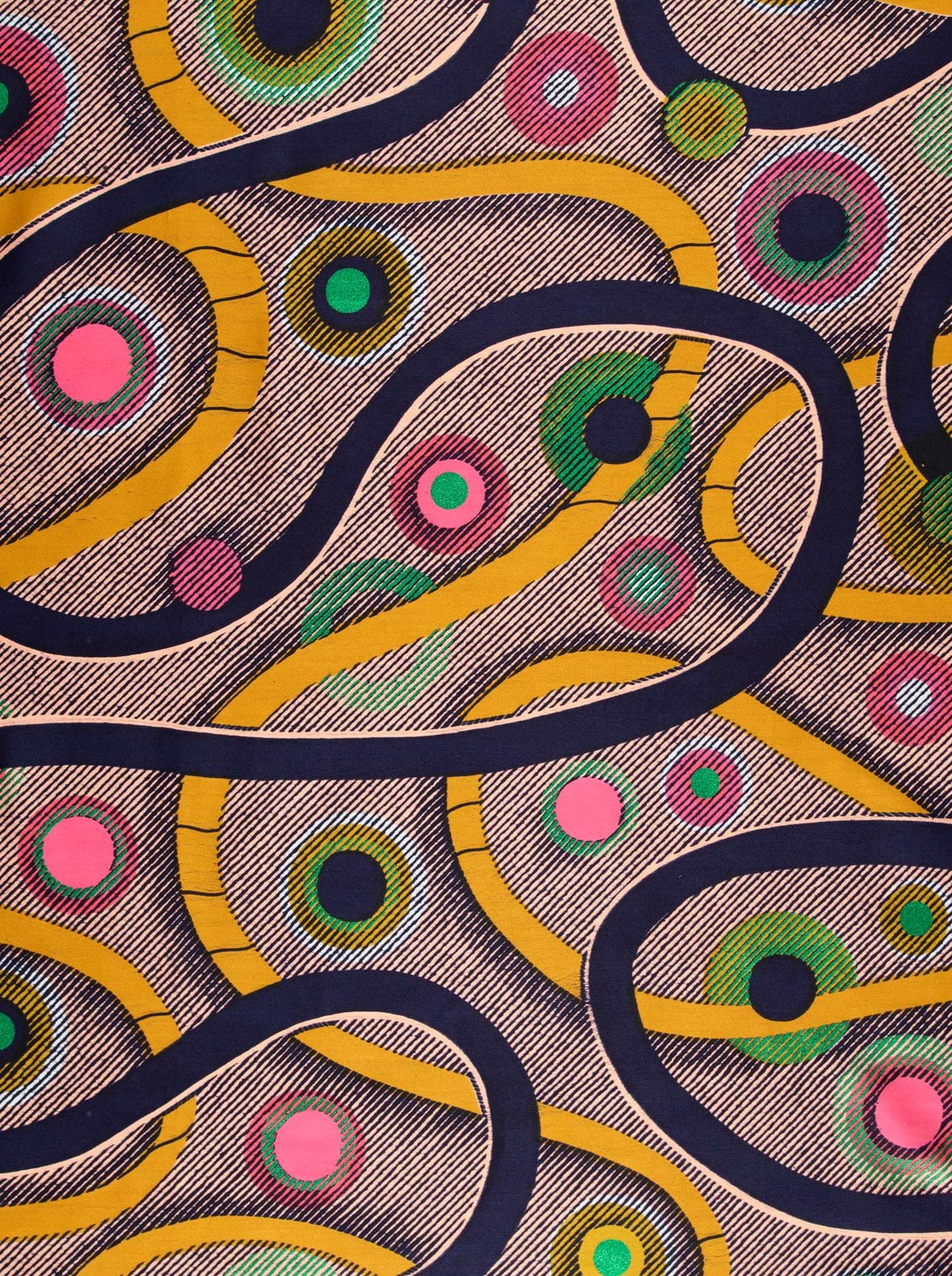 Vibrant paisley-patterned fabric bold yellow satin royal vlw3211.006
